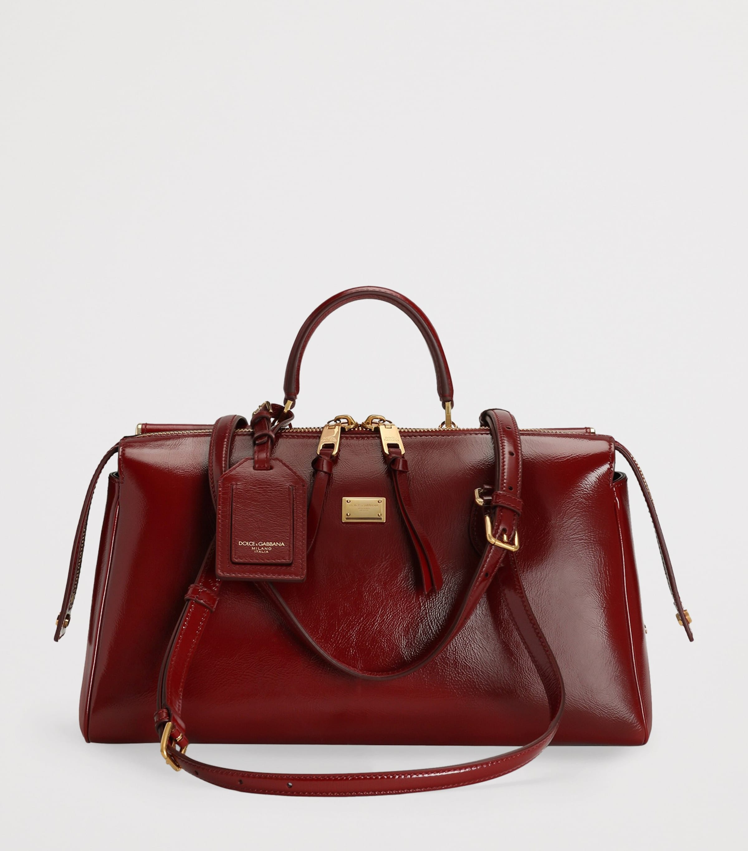 Dolce&Gabbana Medium Calfskin Vittoria Top-Handle Bag Tono Ross Image 3