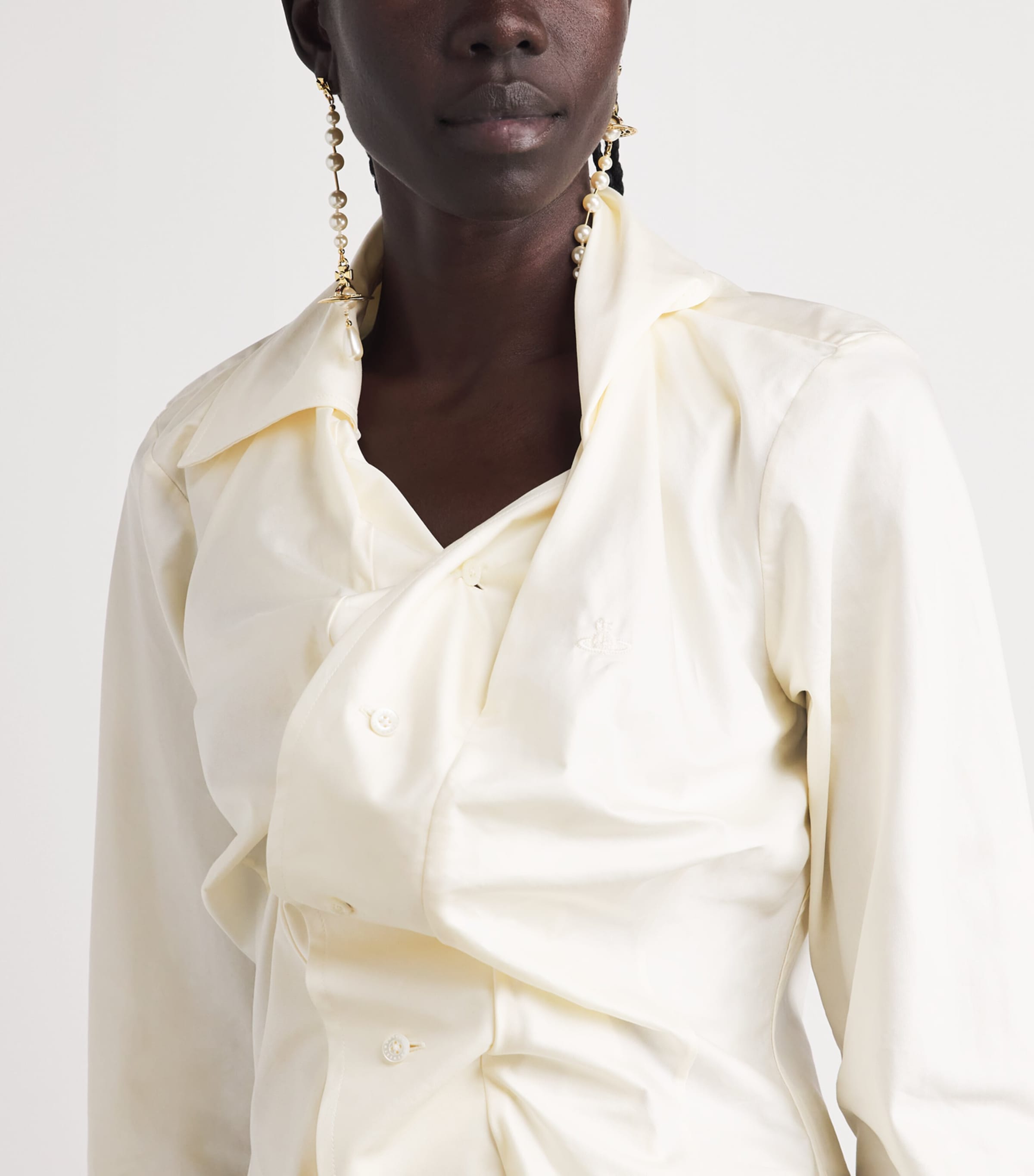 Vivienne Westwood Womens Cotton Drunken Shirt Stone Image 3