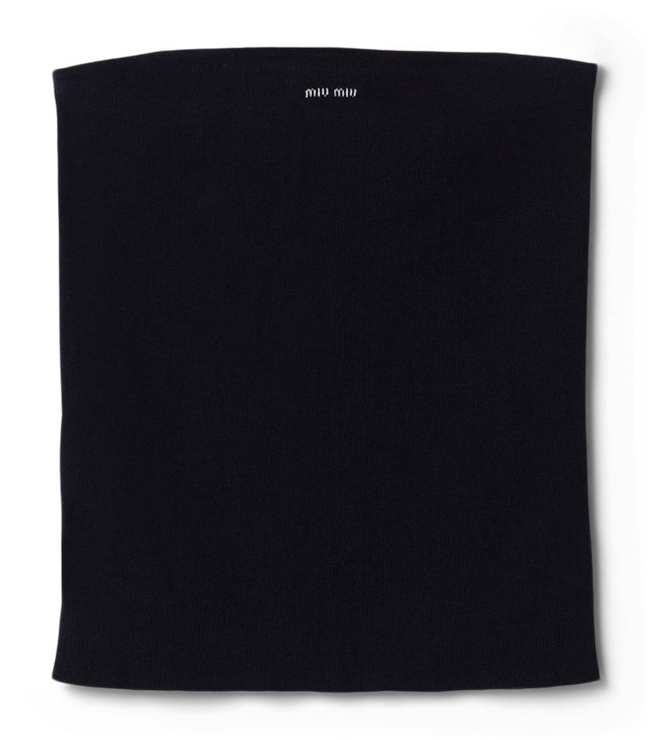 Cotton Knitted Logo Tube Top F0008 Image 1