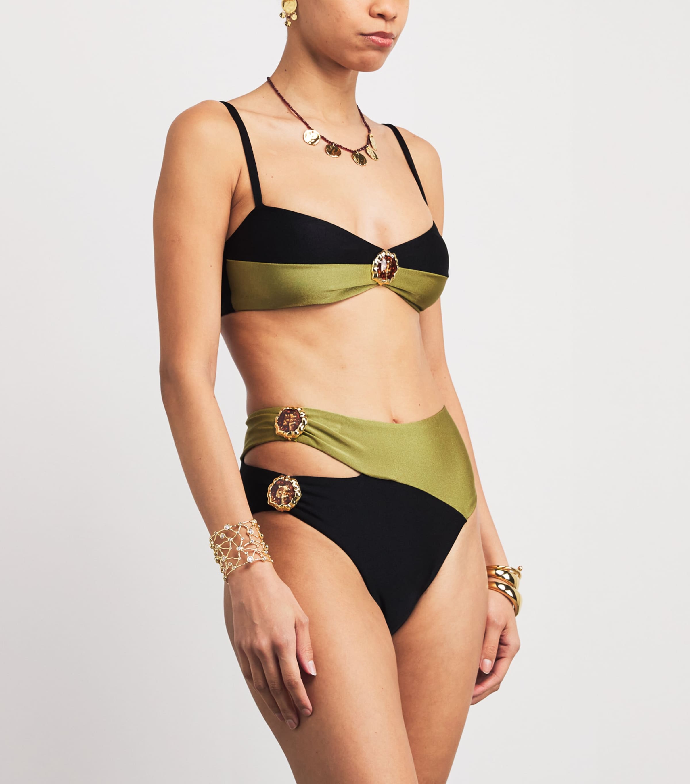 Embellished Jade Bikini Bottoms MULTICOLOR Image 2