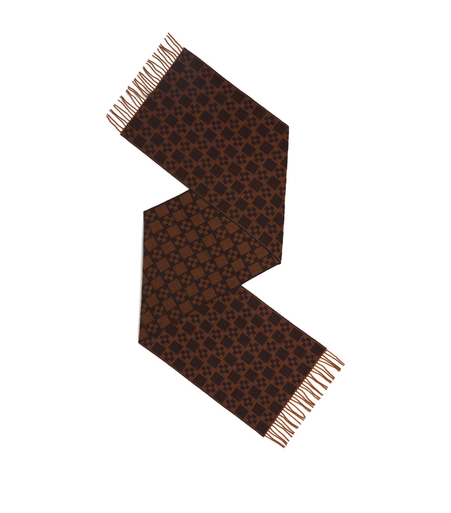 Wool Check Scarf COGNAC Image 1
