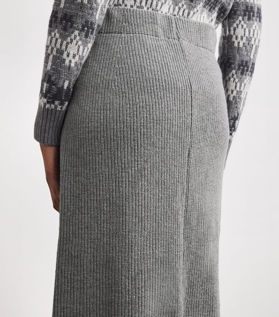 Lambswool-Blend Ribbed Midi Skirt 3530 M GREY MEL Image 6