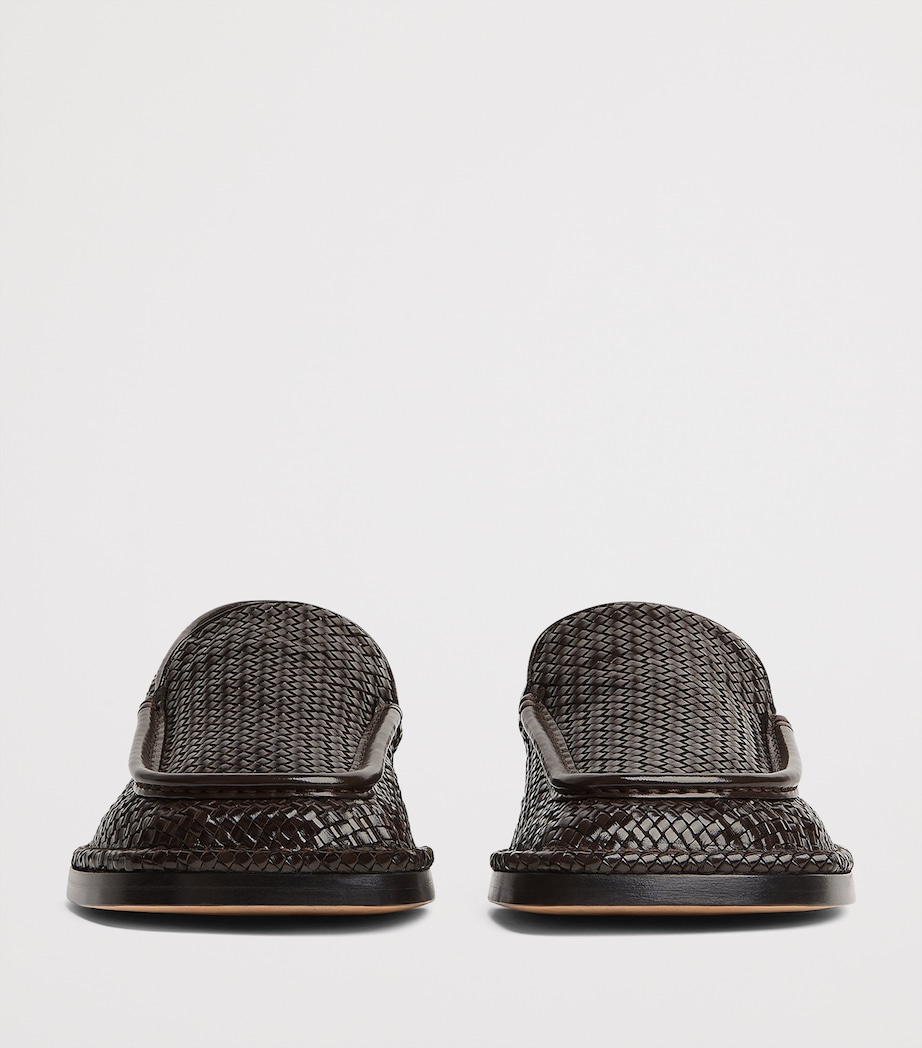 Leather Woven Daddy Loafers 2113 Image 6