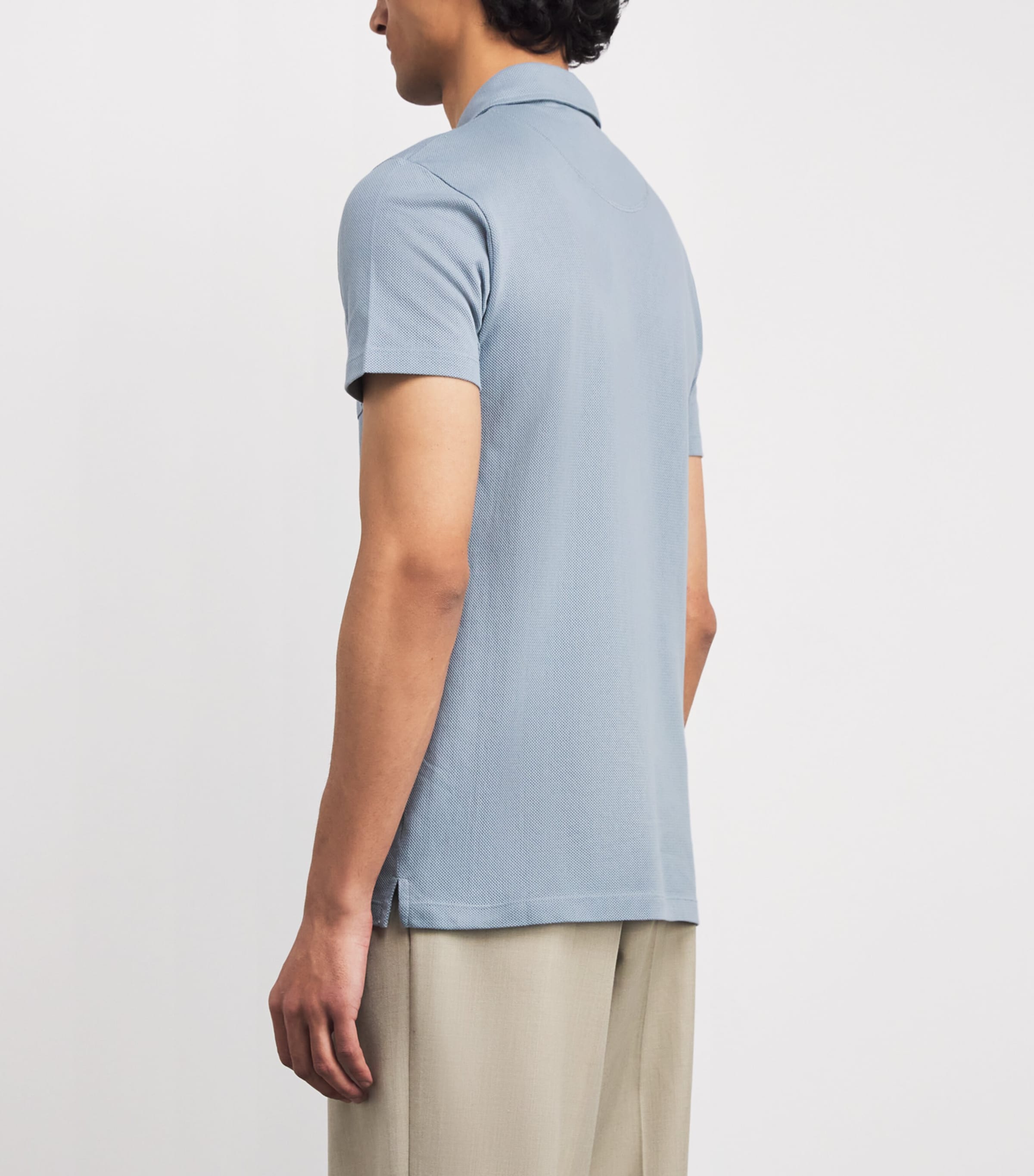 Supima Cotton Riviera Polo Shirt BUWT STONE BLUE Image 4