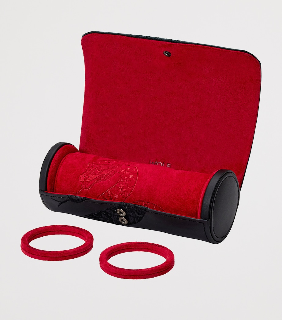 Vegan Year Of The Snake Lunar Triple Watch Roll BLACK Image 4