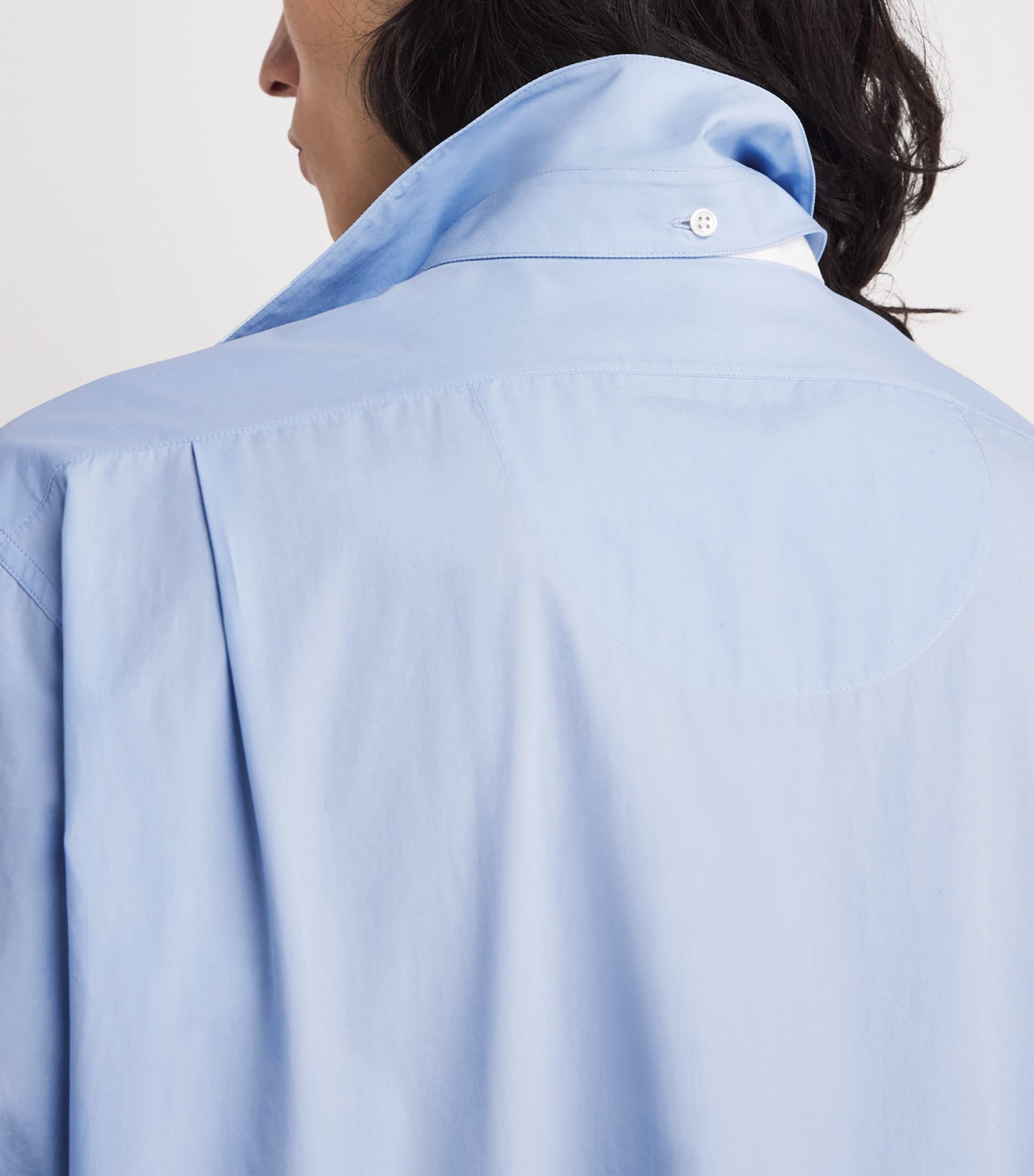 The Row Mens Melchior Cotton Shirt Ice Blue Image 7