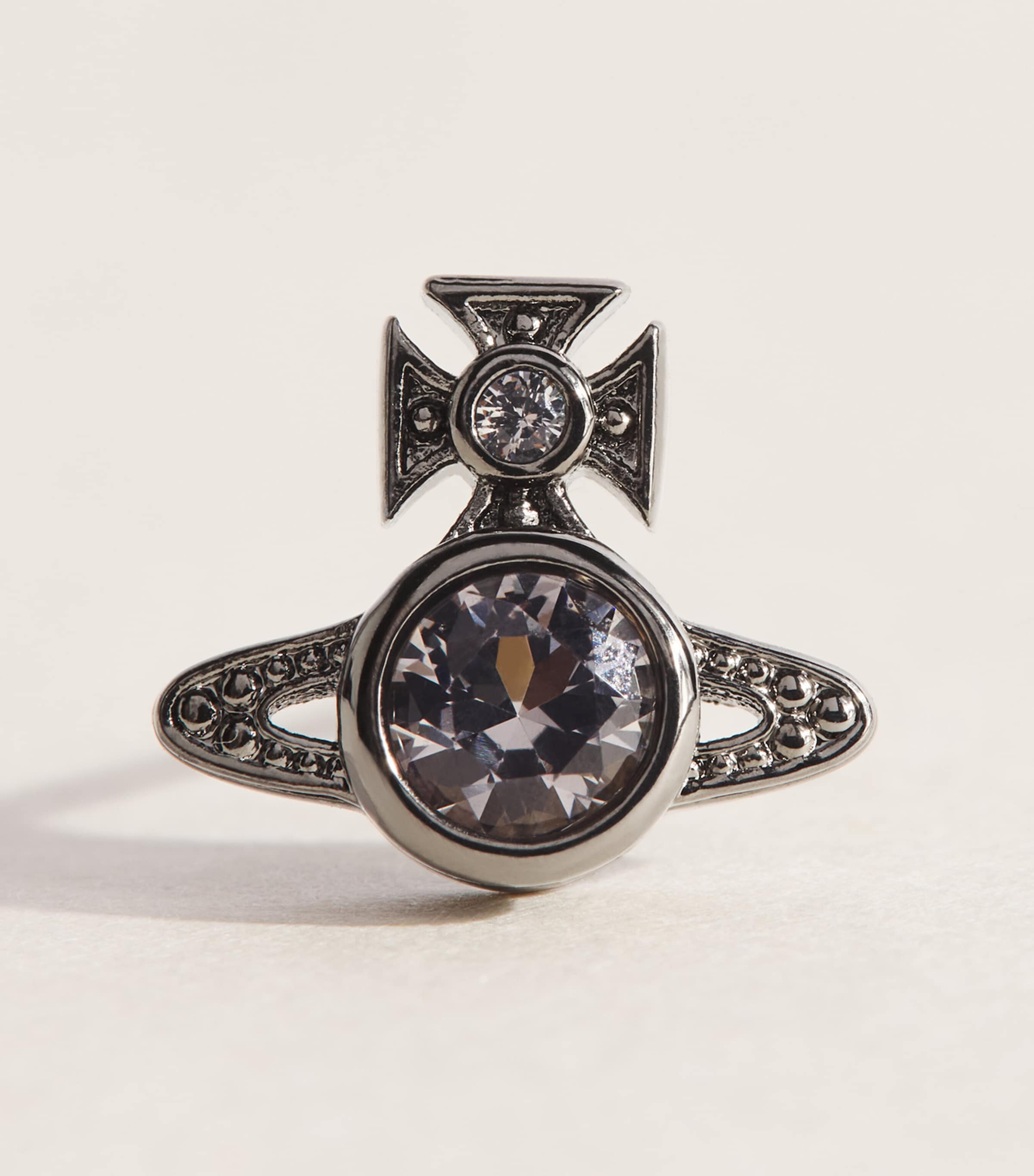Vivienne Westwood London Orb Single Earring Ruth/grey Cz Image 1