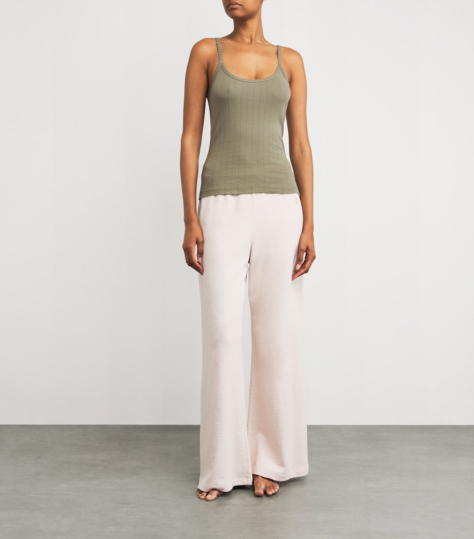 Cotton Pointelle Tank Top CYPRESS Image 2