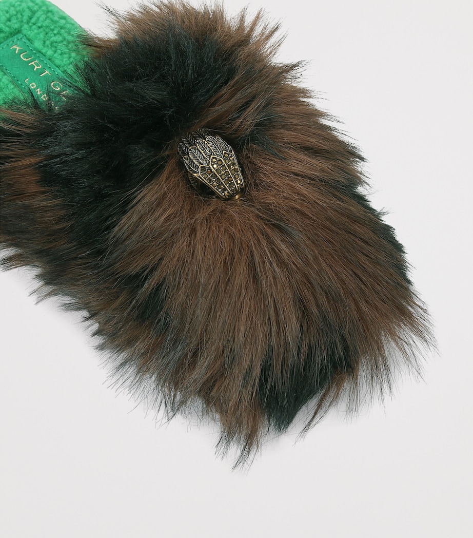 Faux Fur Kensington Slippers DK.BRN COM Image 3