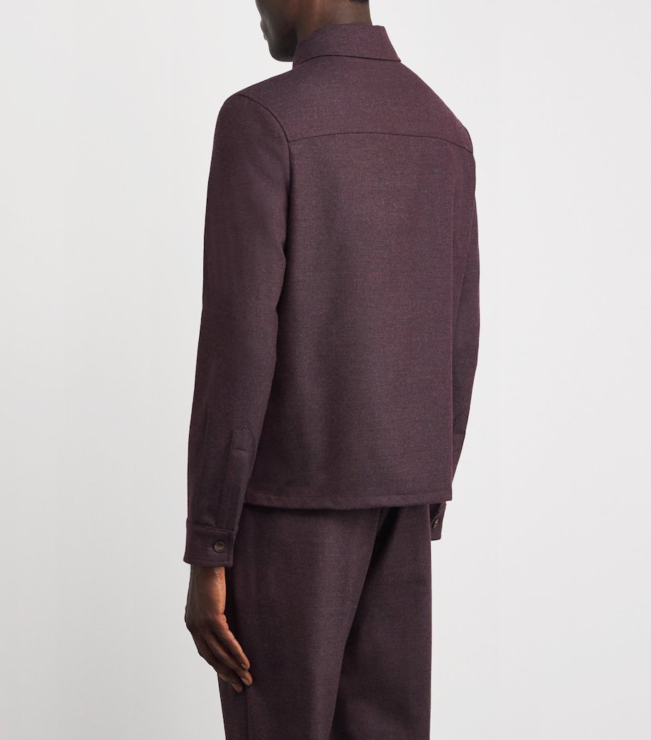 Cashmere 2-Way Zip Jacket 27 - BURGUNDY Image 4