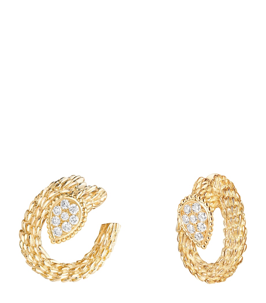 Yellow Gold and Diamond Serpent Bohème Earrings YELLOW GOLD Image 2