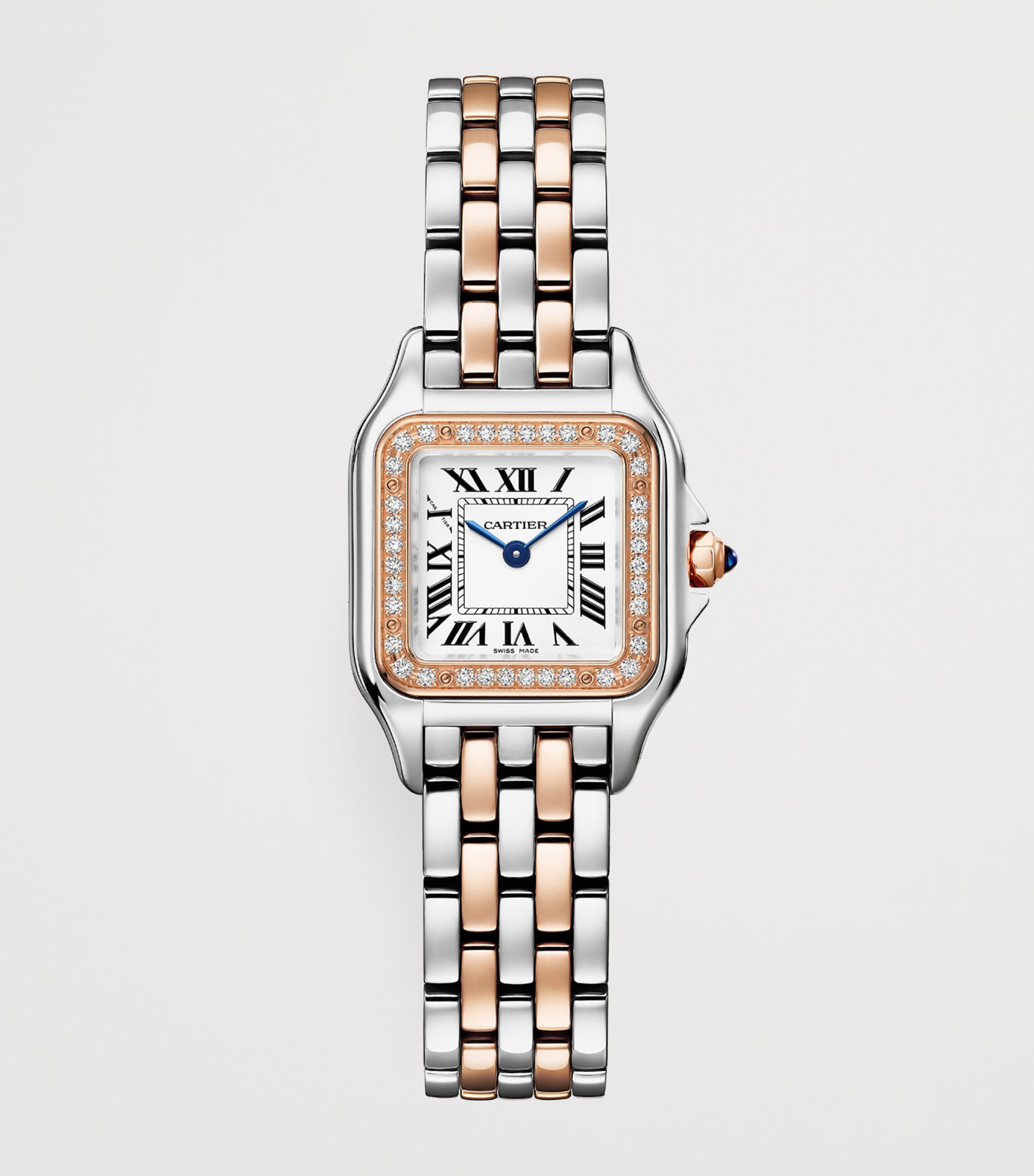 Small Rose Gold and Diamond Panthère de Cartier Watch 20mm SILVER Image 2