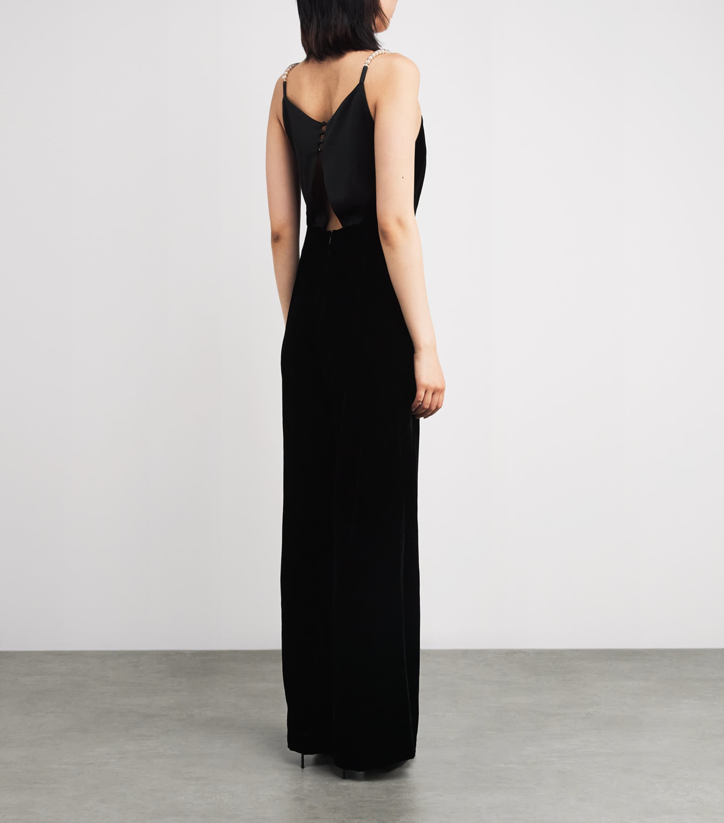 Velvet Jumpsuit BLACK Image 3