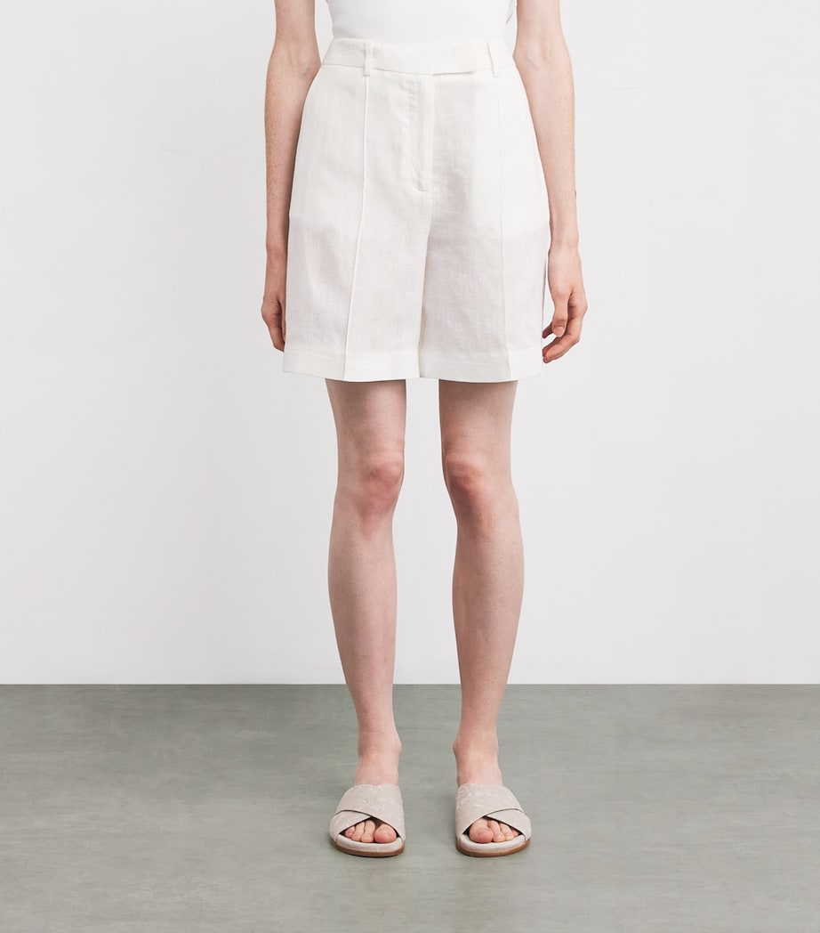 x Harrods Linen Bermuda Shorts BIANCO Image 3