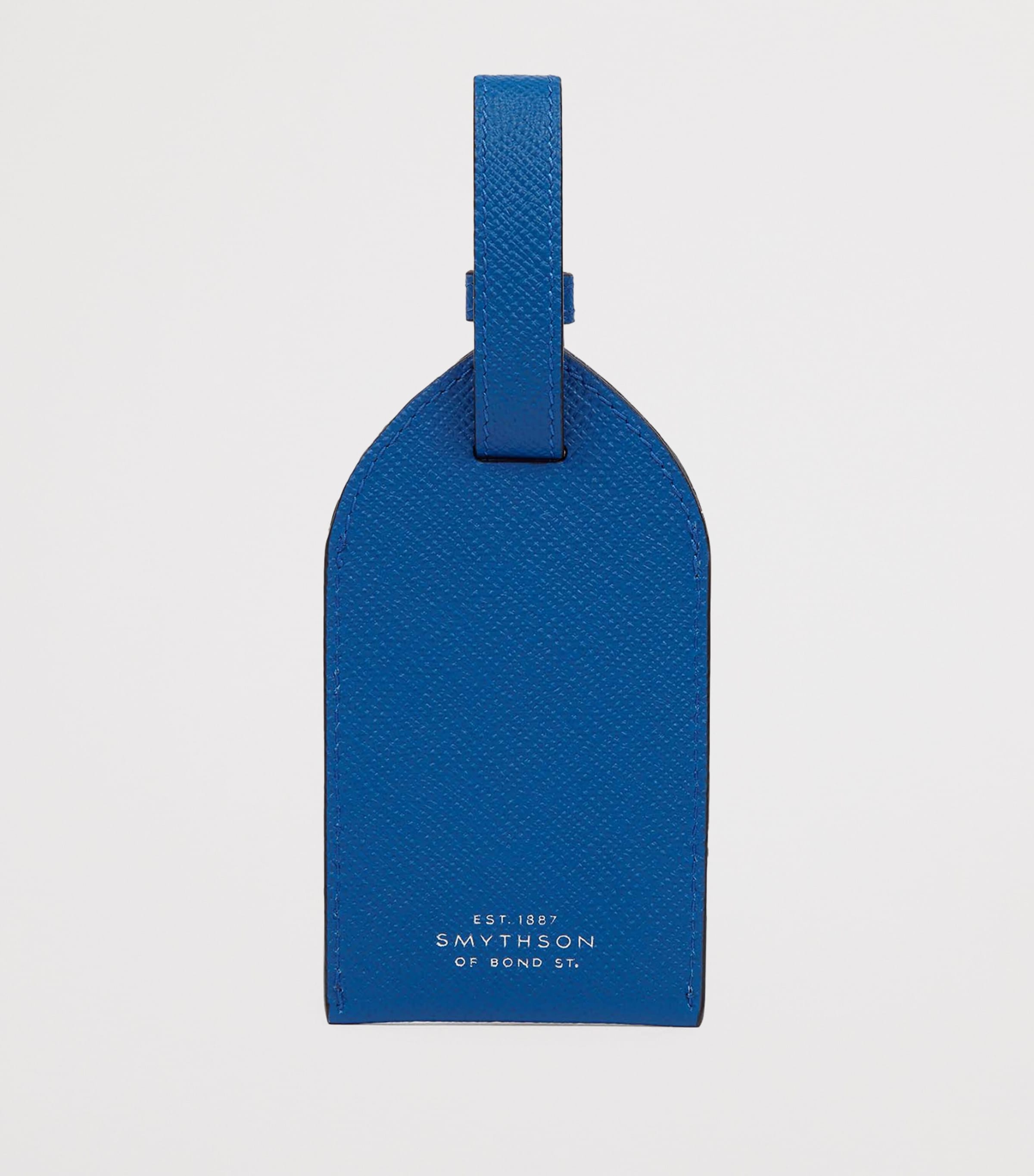 Panama Leather Luggage Tag CERULEAN Image 3