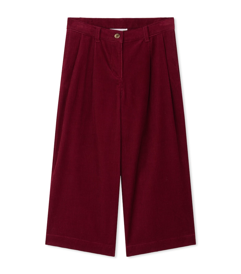 Corduroy Wide-Leg Trousers (4-8 Years) RAISIN Image 1