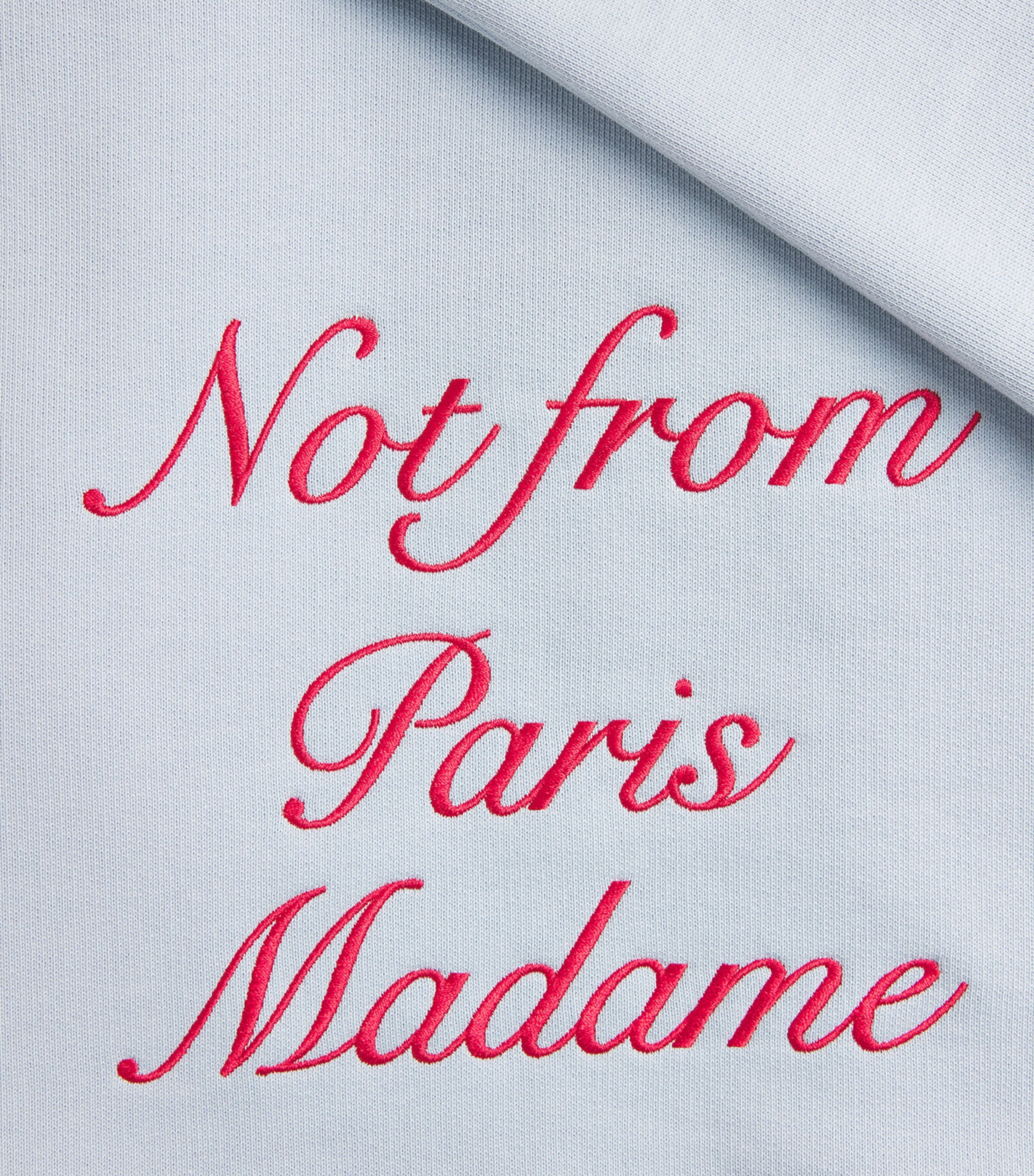 Drôle De Monsieur Mens Cotton Slogan Sweatshirt Light Blue Image 6