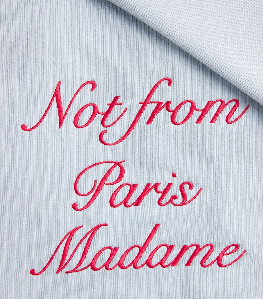 Drôle De Monsieur Mens Cotton Slogan Sweatshirt Light Blue Image 6