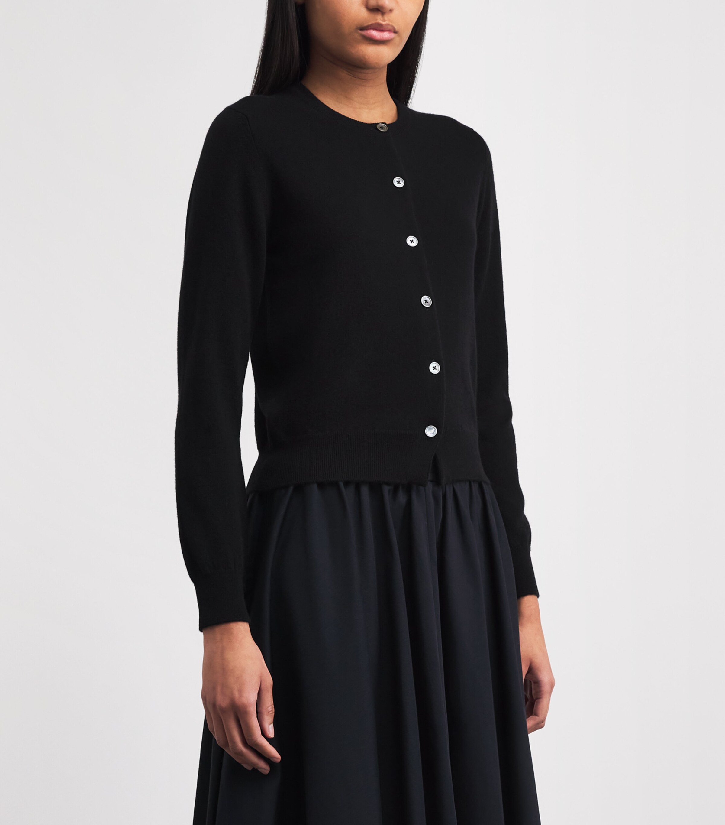 Johnstons Of Elgin Womens Cashmere Iris Cardigan Black Image 4