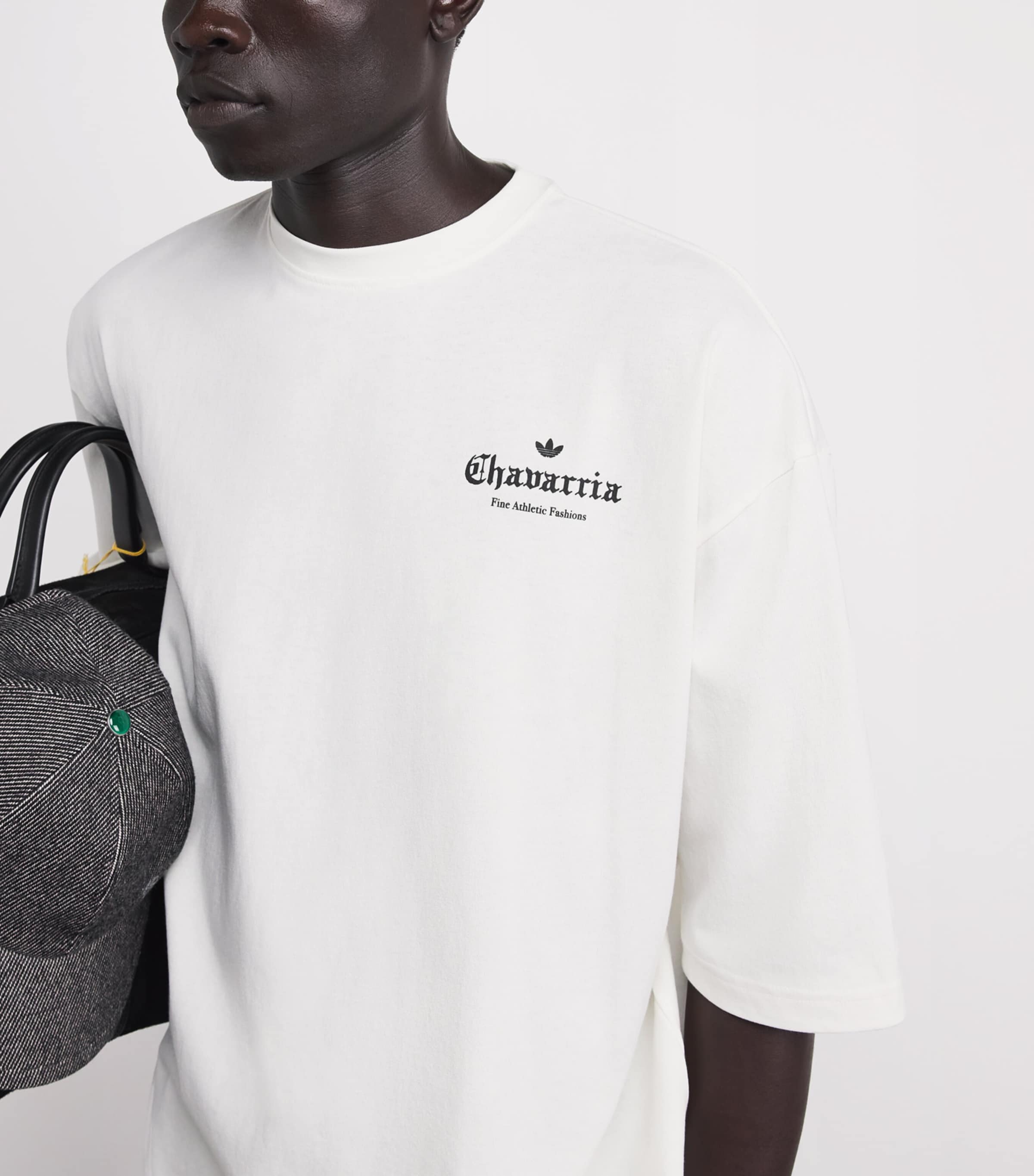 Willy Chavarria Mens x adidas Originals Cotton Logo T-Shirt Off White Image 3