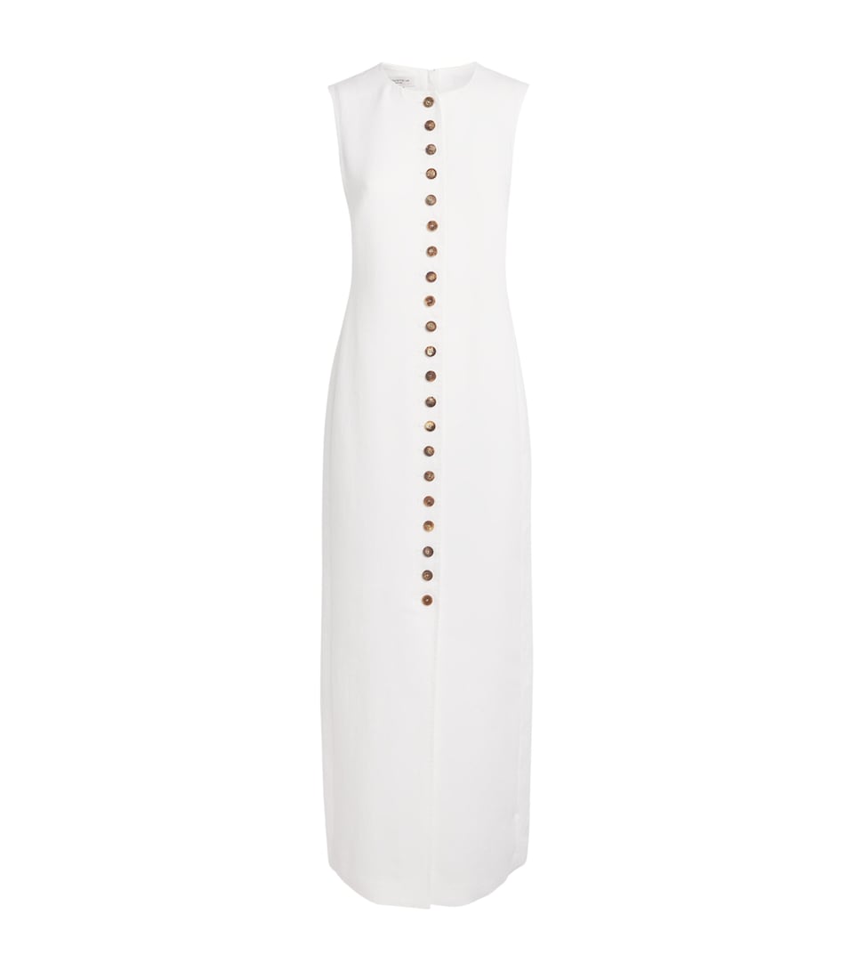 Lafayette 148 Linen Sleeveless Maxi Dress White