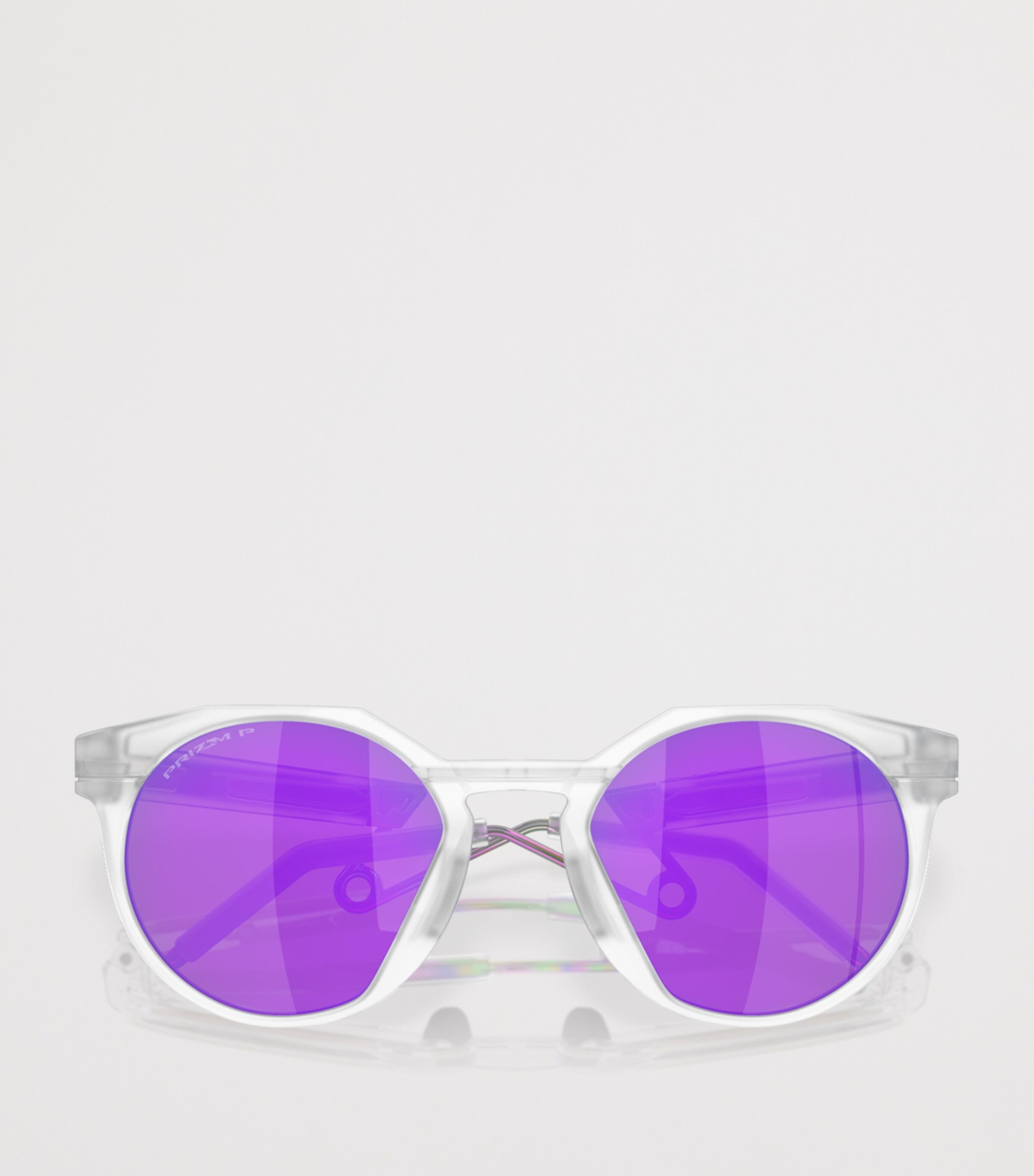 Oakley HTSN Metal Round Sunglasses Clear Image 6