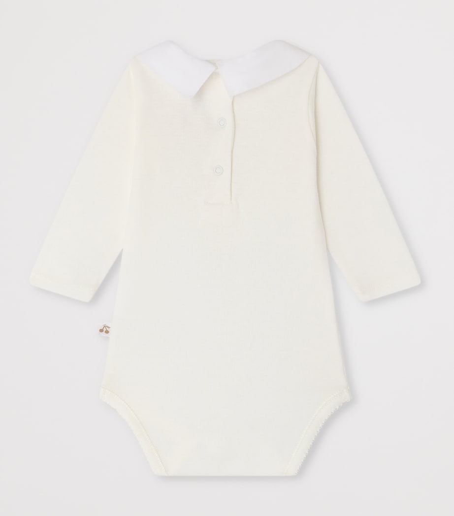 Bonpoint Musical Embroidered Bodysuit (1-24 Months) Blanc Lait Image 2
