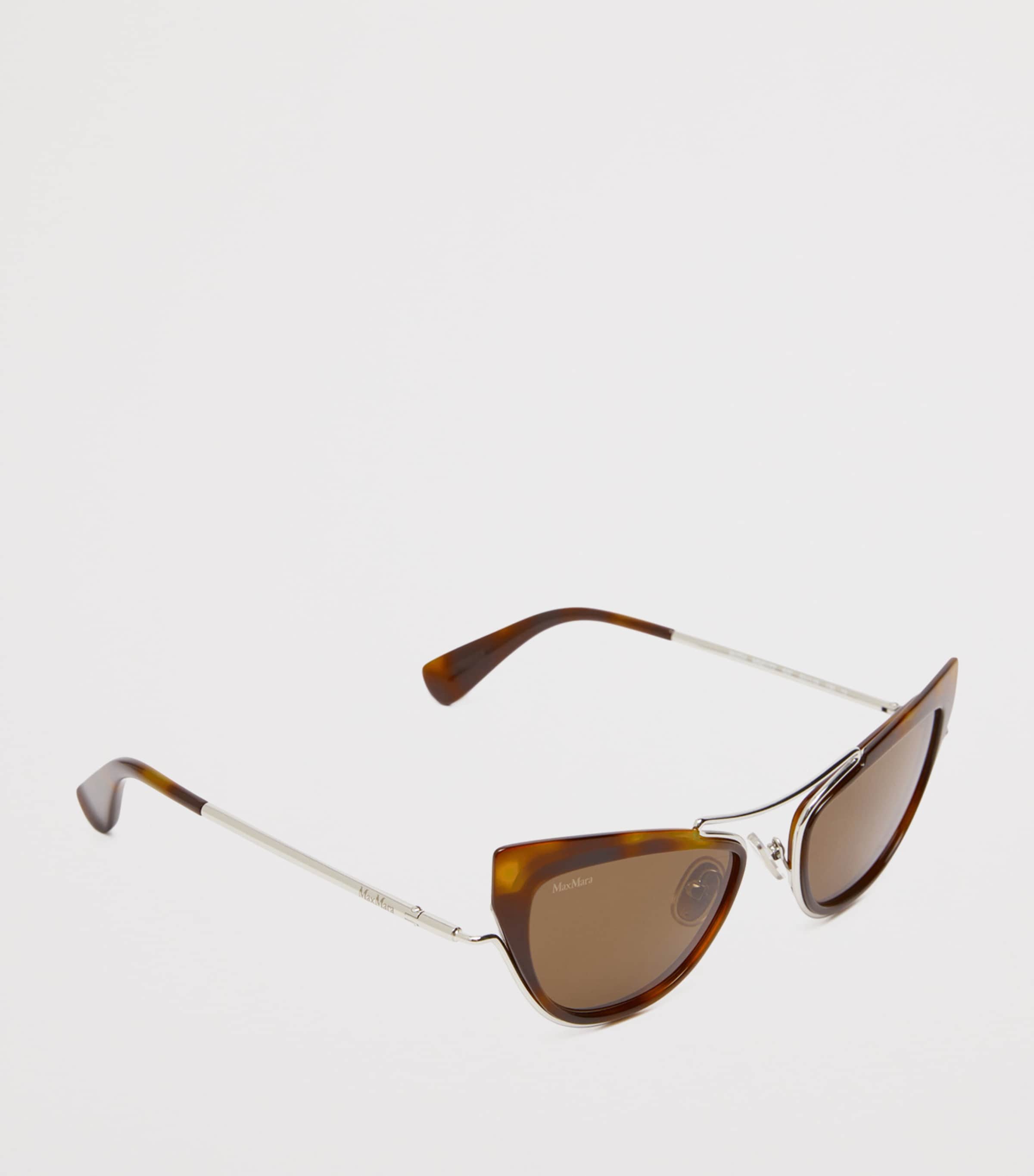 Max Mara Metal Cat-Eye Sunglasses Tawny Bronze Brow Image 2