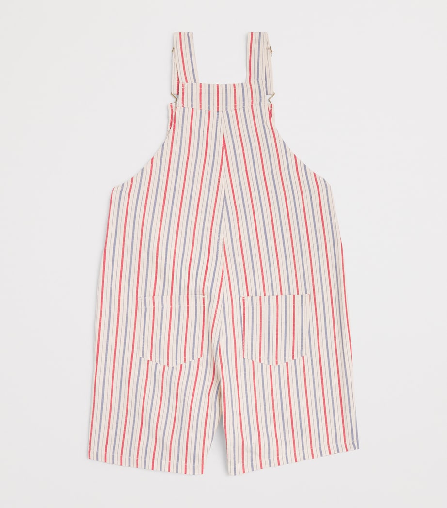 Organic Cotton Marlon Dungarees (5-6 Years) ANTIQUE STRIPE Image 2