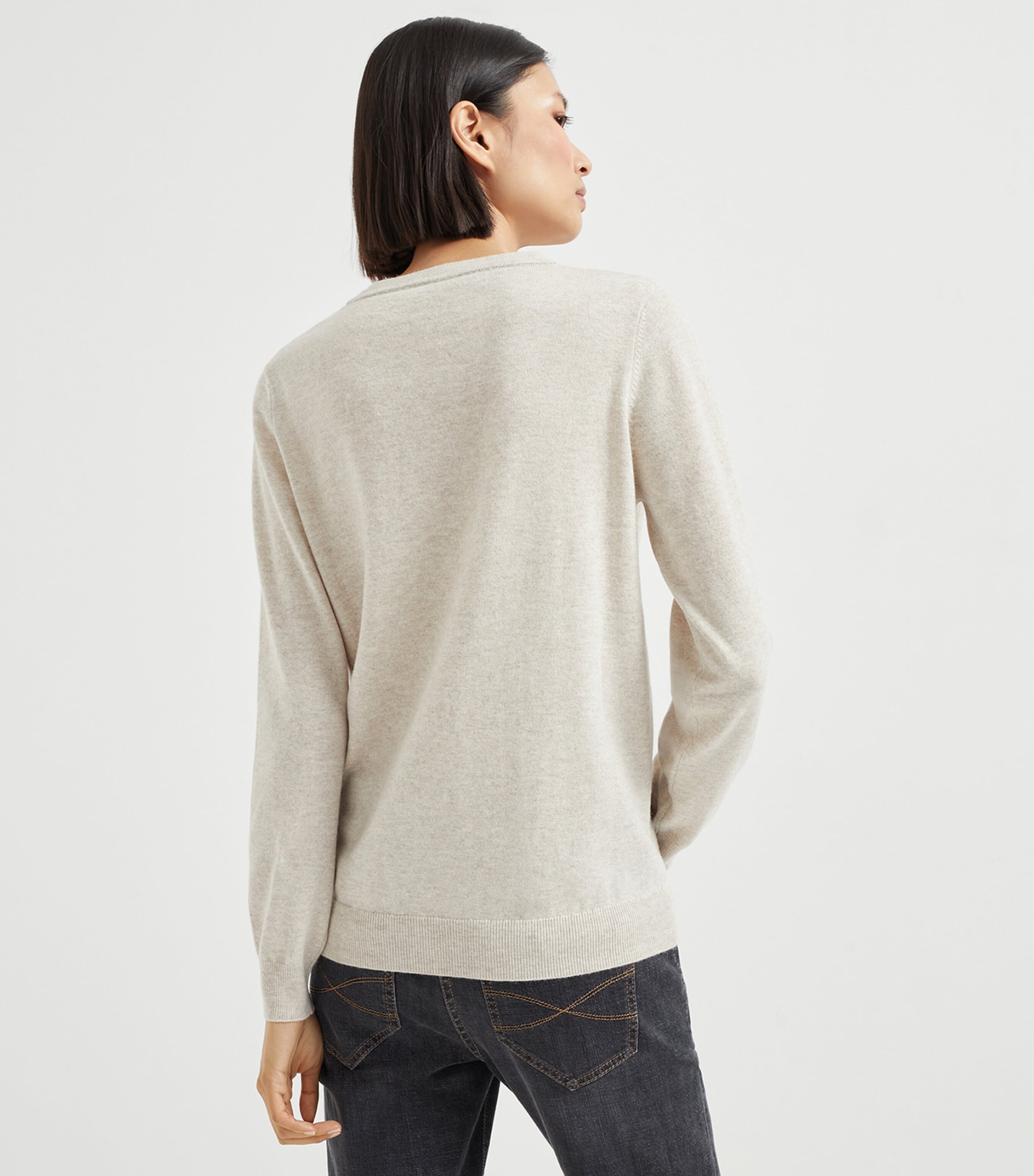 Brunello Cucinelli Cashmere Monili-Trim Sweater Image 3