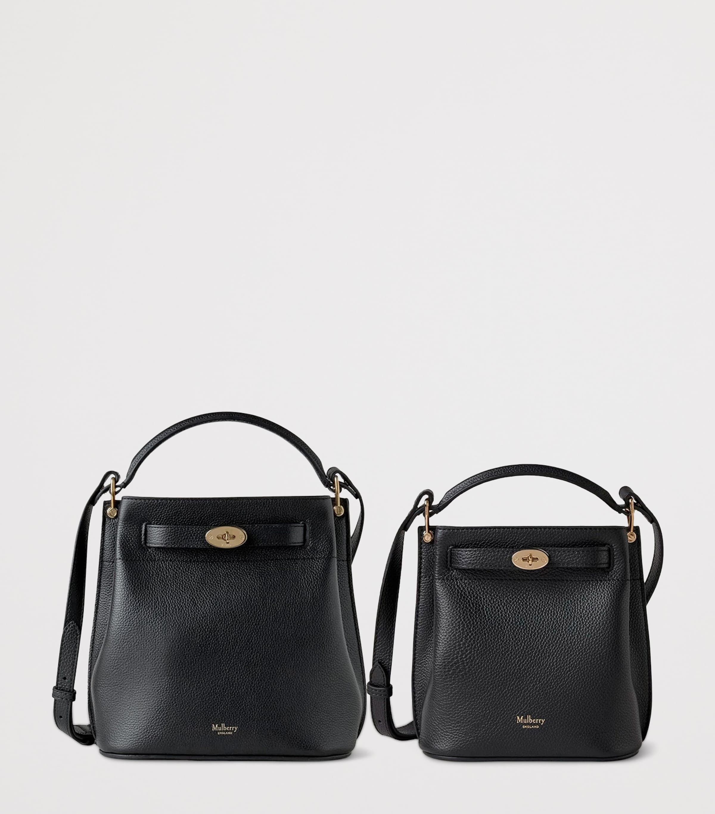 Mulberry Mini Leather Islington Bucket Bag Black Image 6