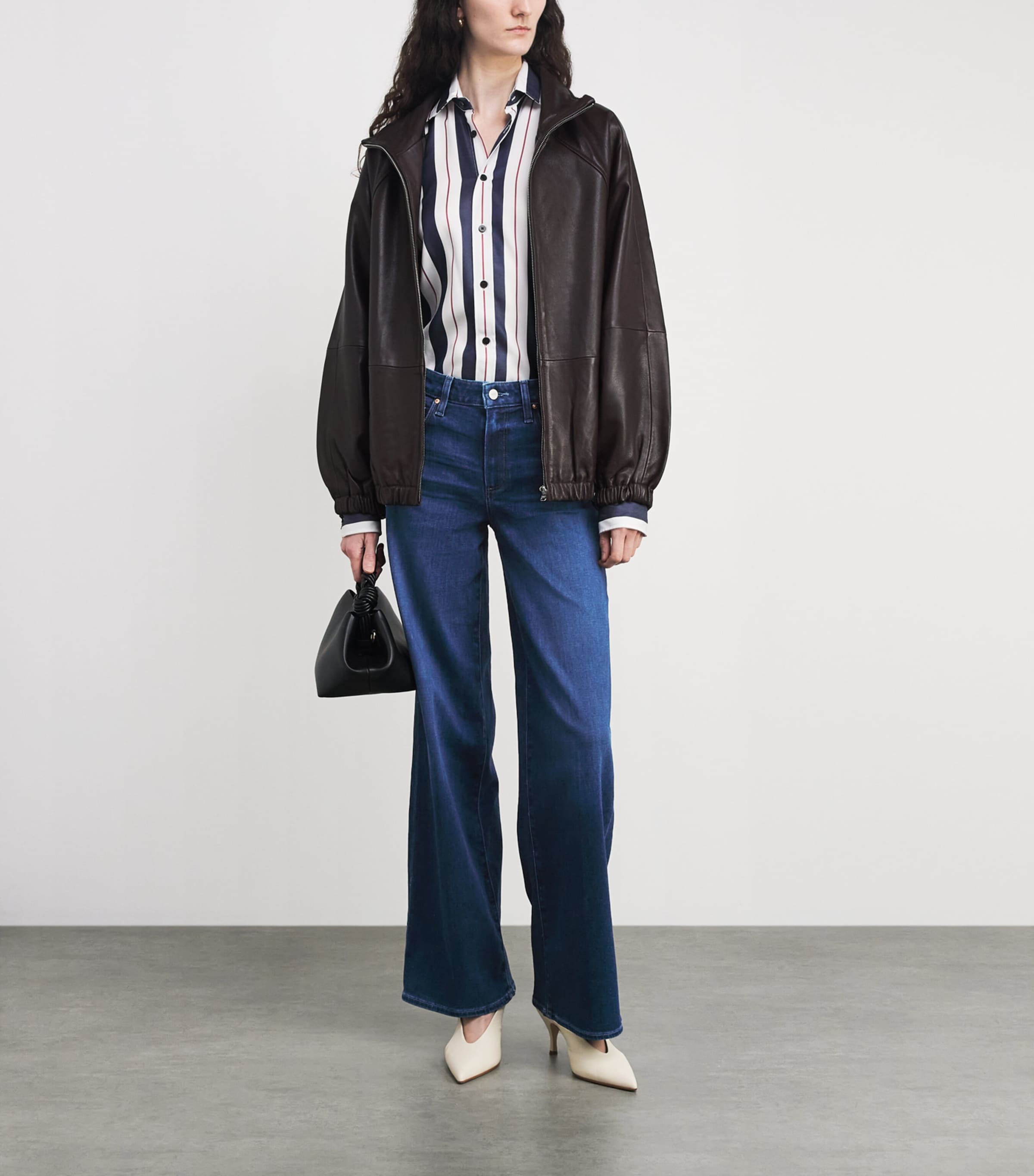 PAIGE Womens Tatum Wide-Leg Jeans Cambre Image 2