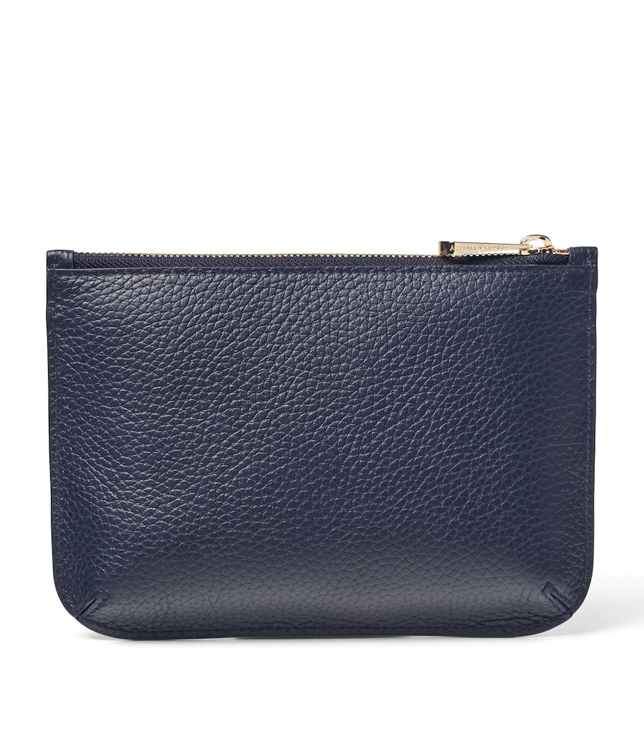 Medium Leather Ella Pouch NAVY Image 3