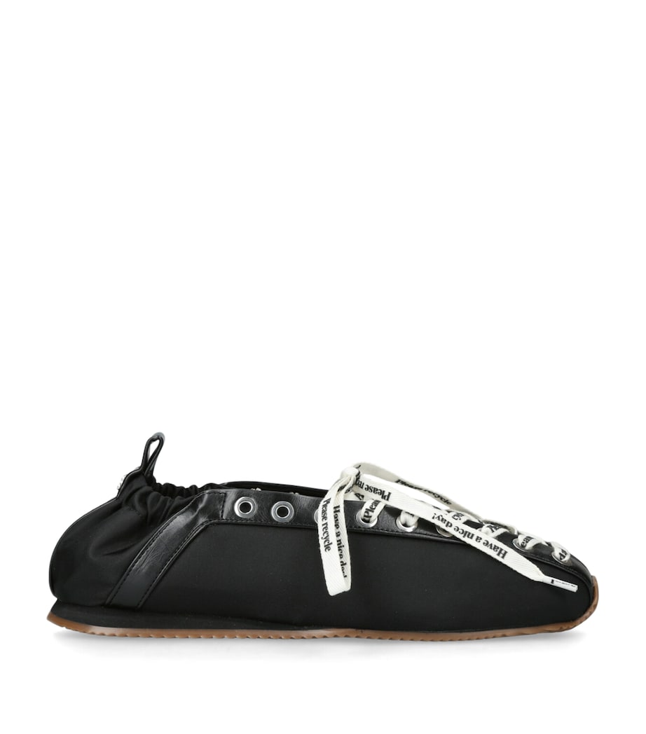 GANNI Woven Sporty Ballet Flats Black Image 1
