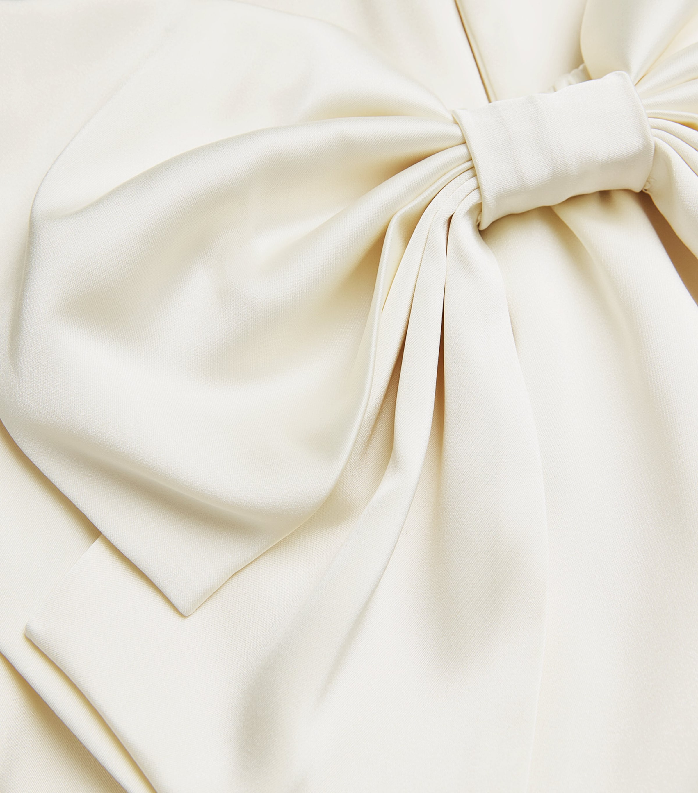 Satin Bow Crop Top ECRU Image 5