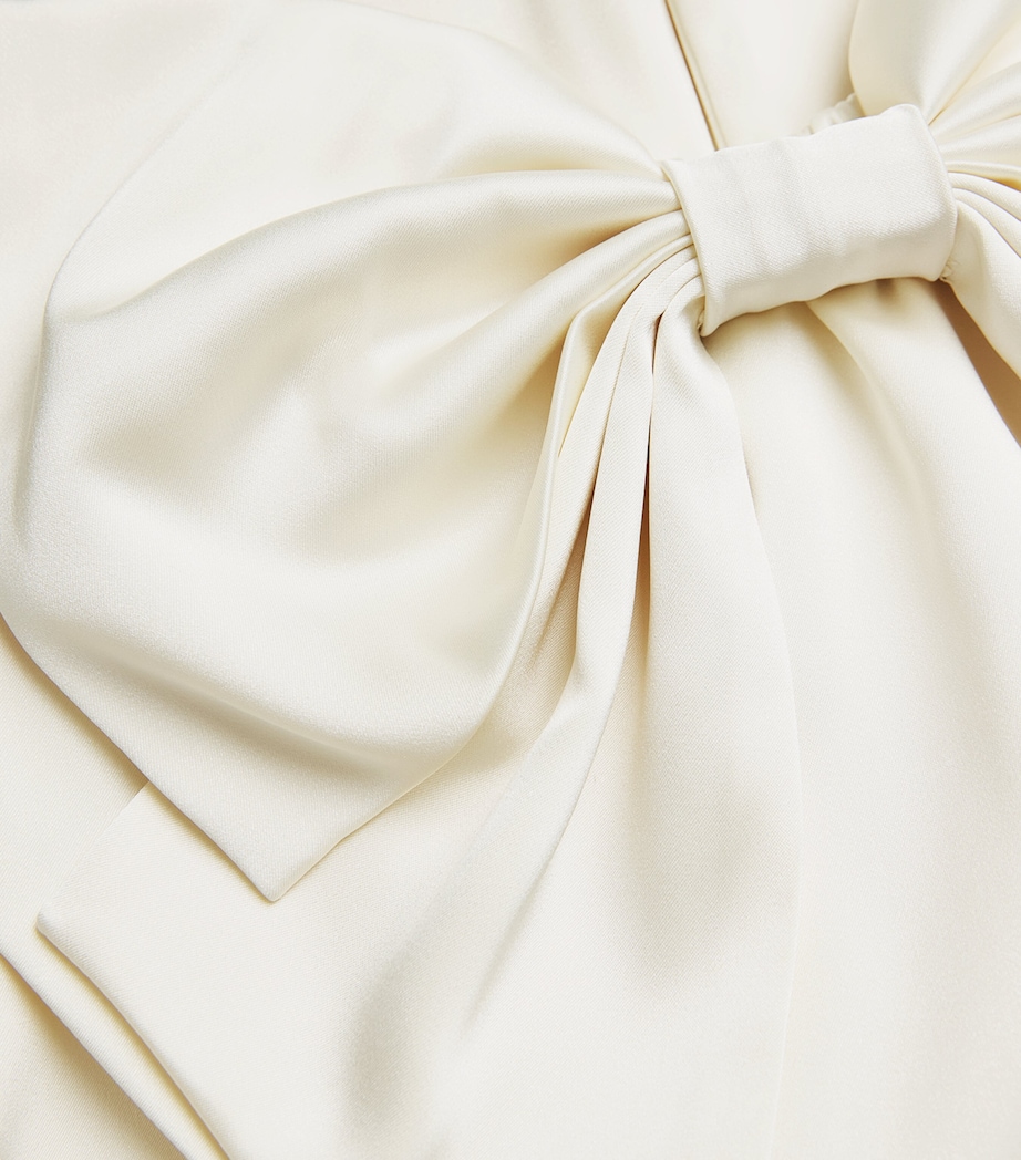 Satin Bow Crop Top ECRU Image 5