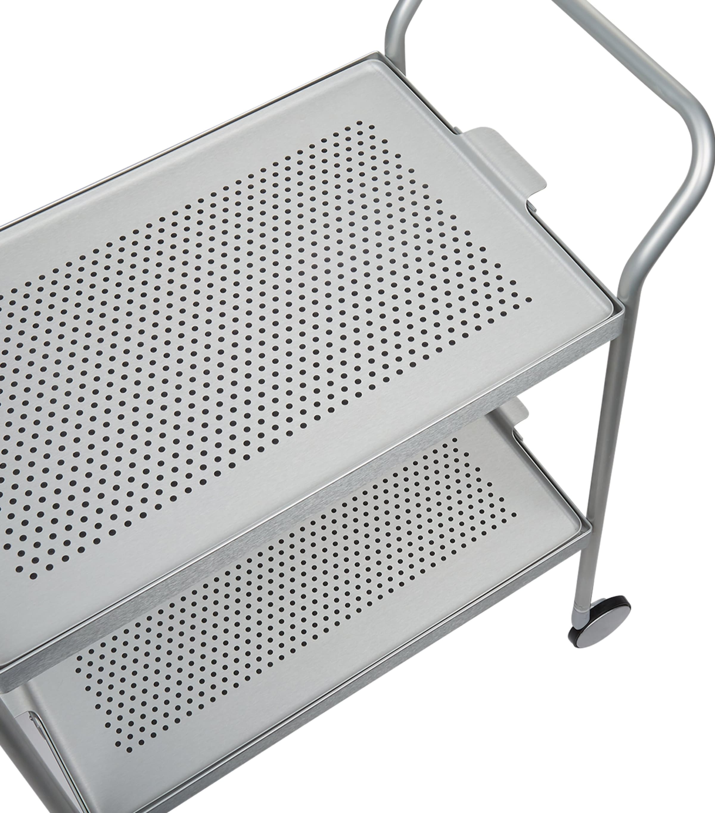 Rubber Grip Two-Tiered Trolley SILVER Image 2