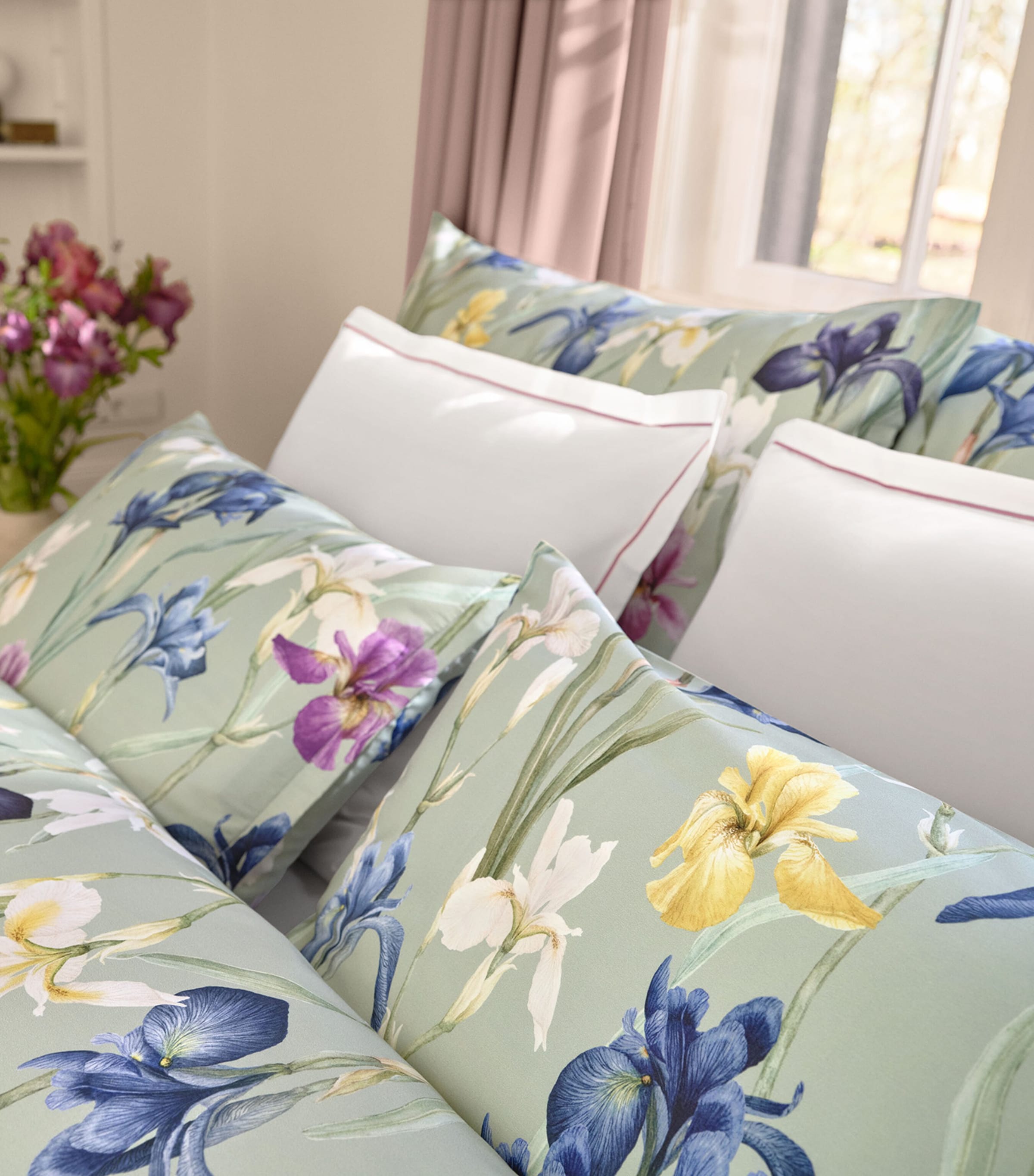Schlossberg Cotton Charlotte King Oxford Pillow Case (50cm x 75cm) Vert Image 3