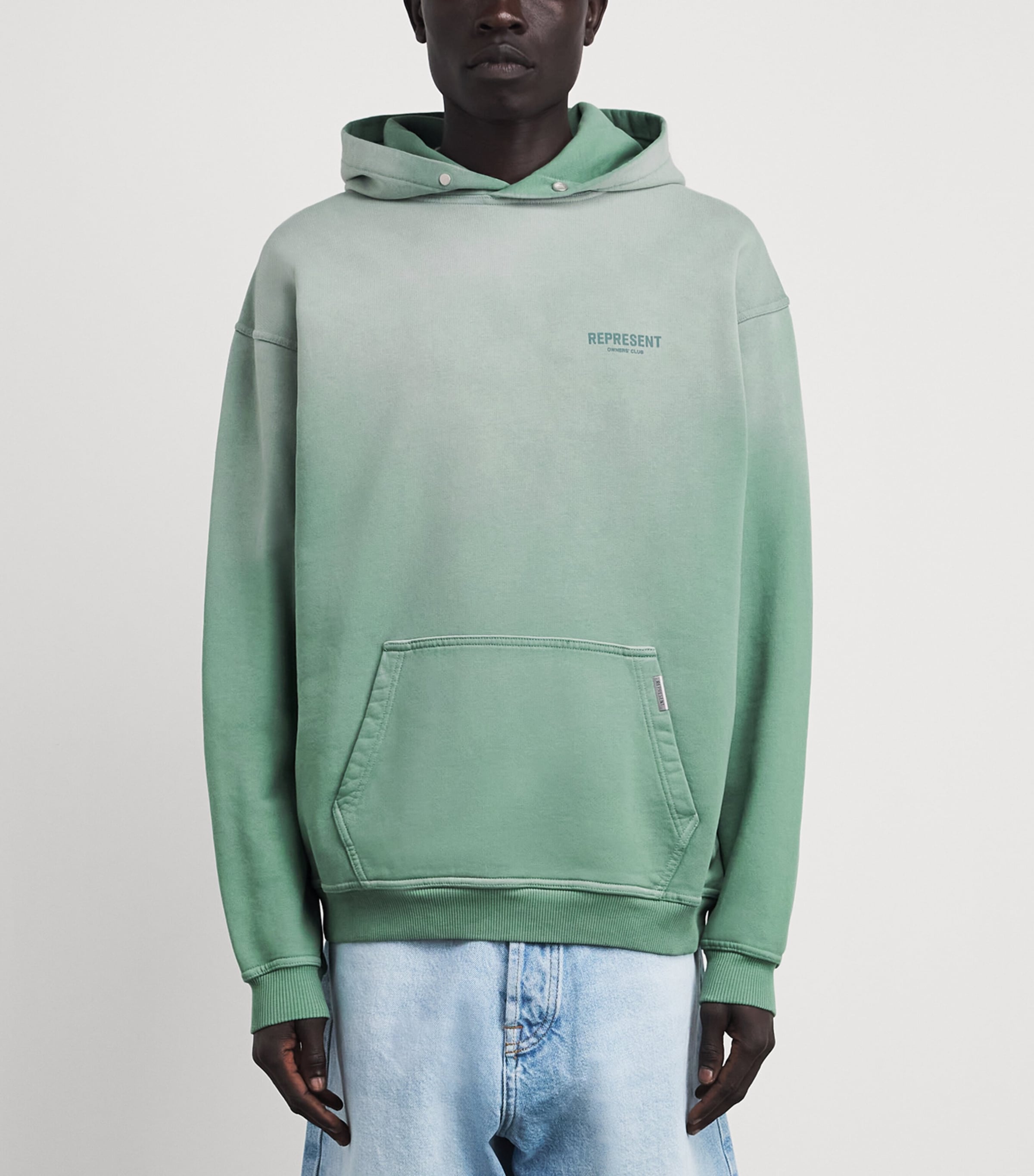 Represent Mens Owners Club Hoodie Washed Aloe Image 4