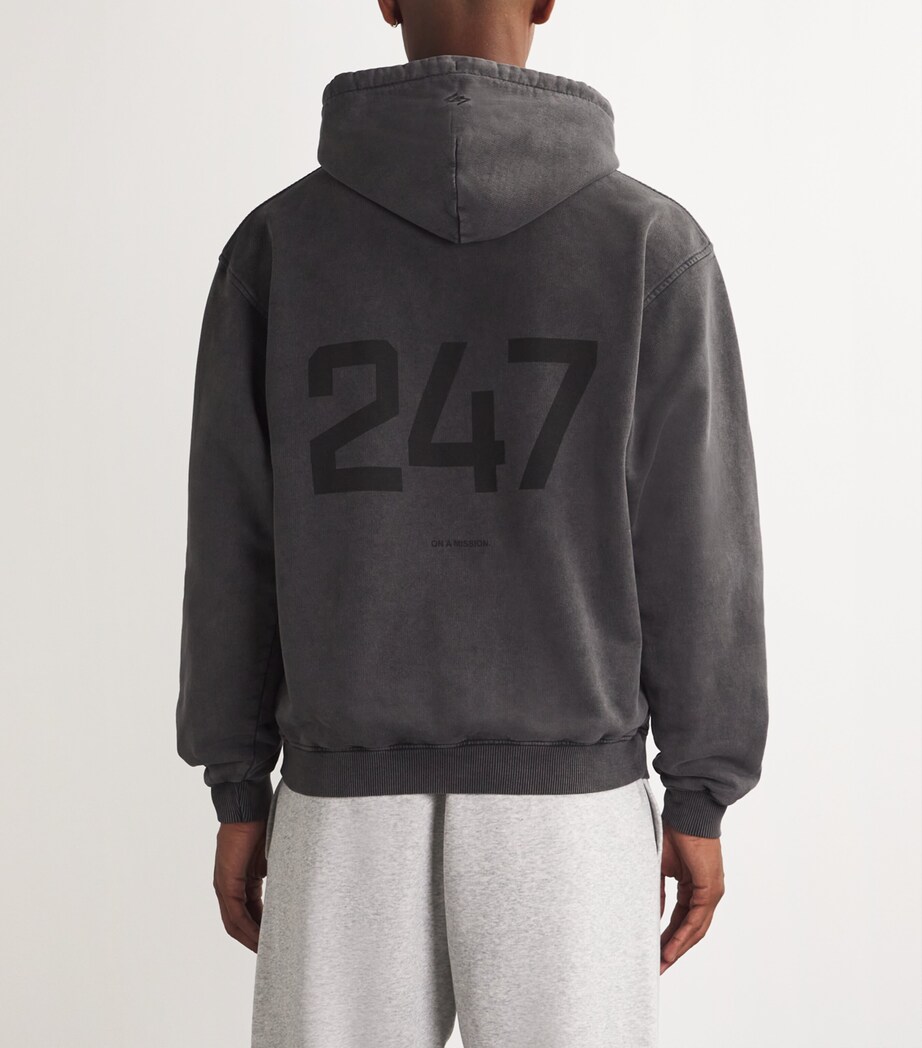 Represent 247 Mens Oversized Logo Hoodie Pewter Image 4