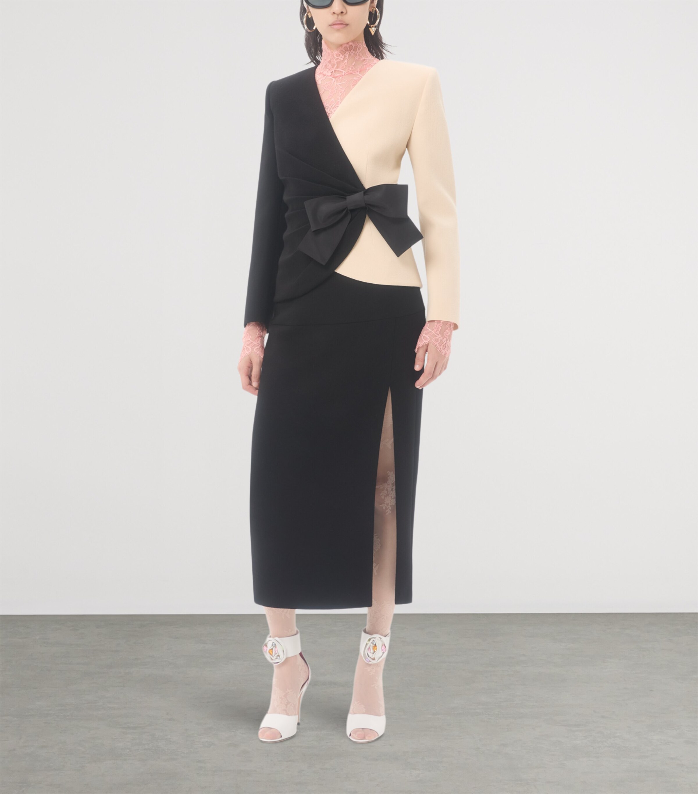 Virgin Wool Bow Blazer TB1 Image 3