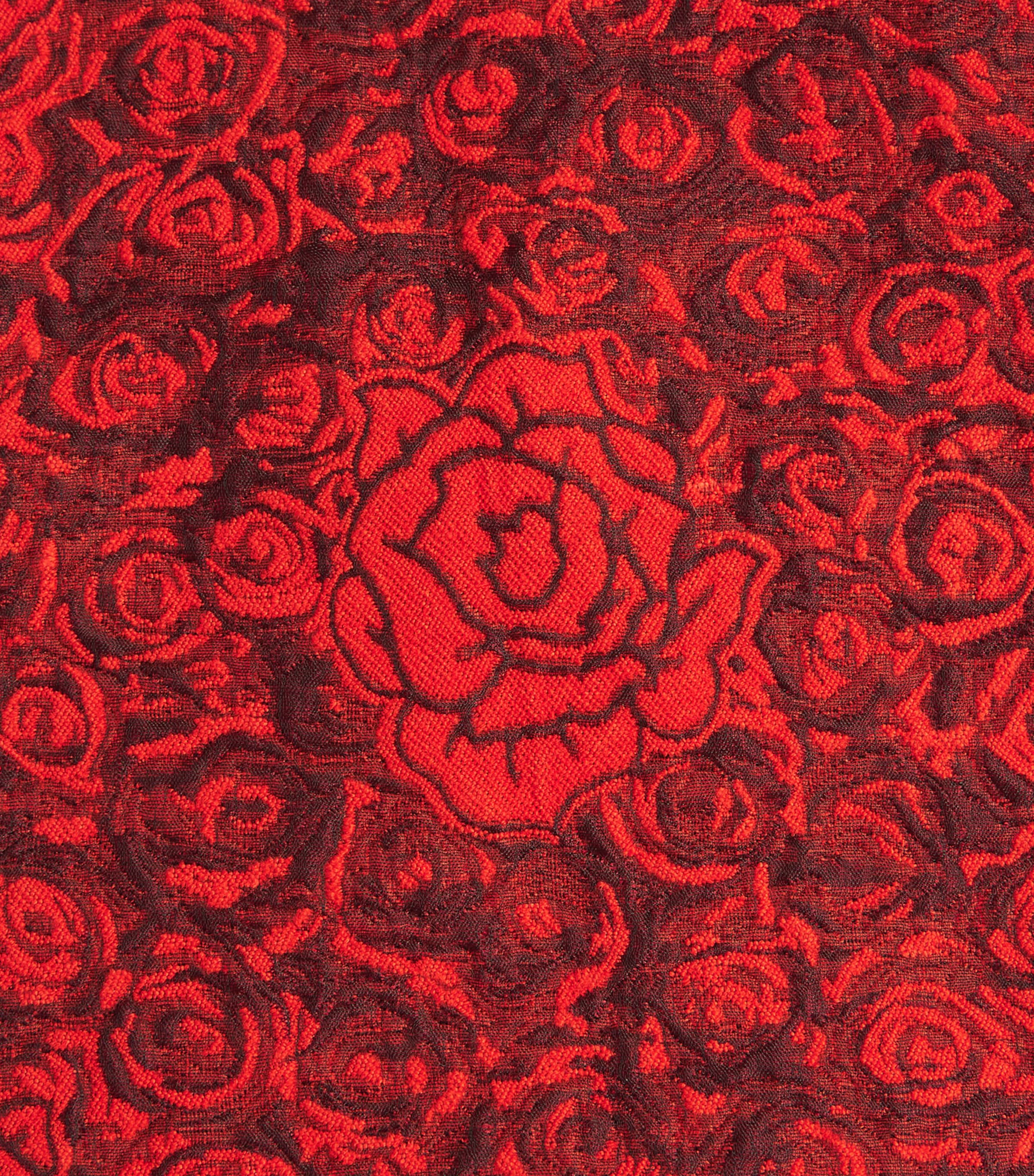 Rose Brocade Bora Maxi Dress 892-SCARLET ROSE Image 5