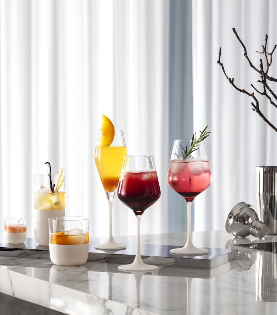 Set of 4 Manufacture Rock Blanc Long Drink Tumblers (430ml) WHITE Image 2