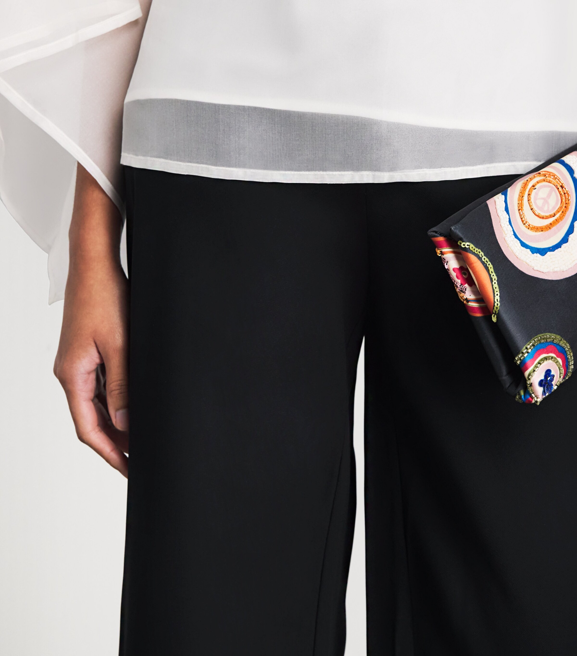 STAUD Womens Satin Stroll Trousers Blk Black Image 3
