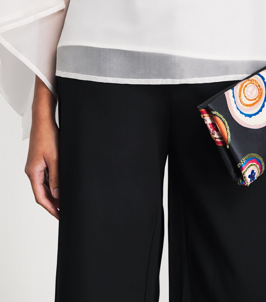 STAUD Womens Satin Stroll Trousers Blk Black Image 3