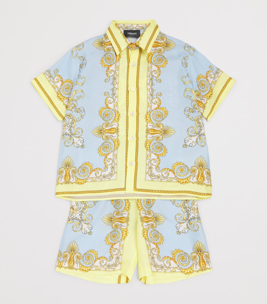 Silk Barocco Shirt (6-14 Years) 5Y580 YELL+95 BLUE Image 3