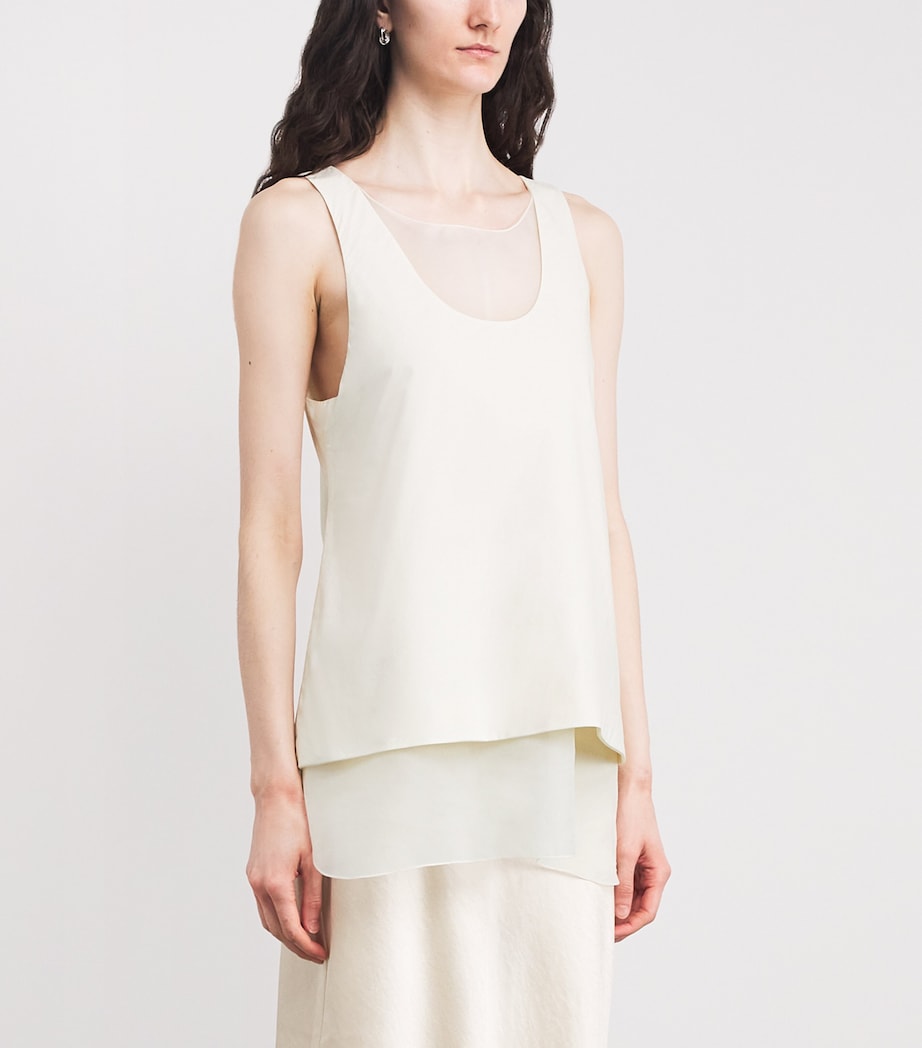 Voranida Womens Cotton Layered Kaia Top Dove Image 3