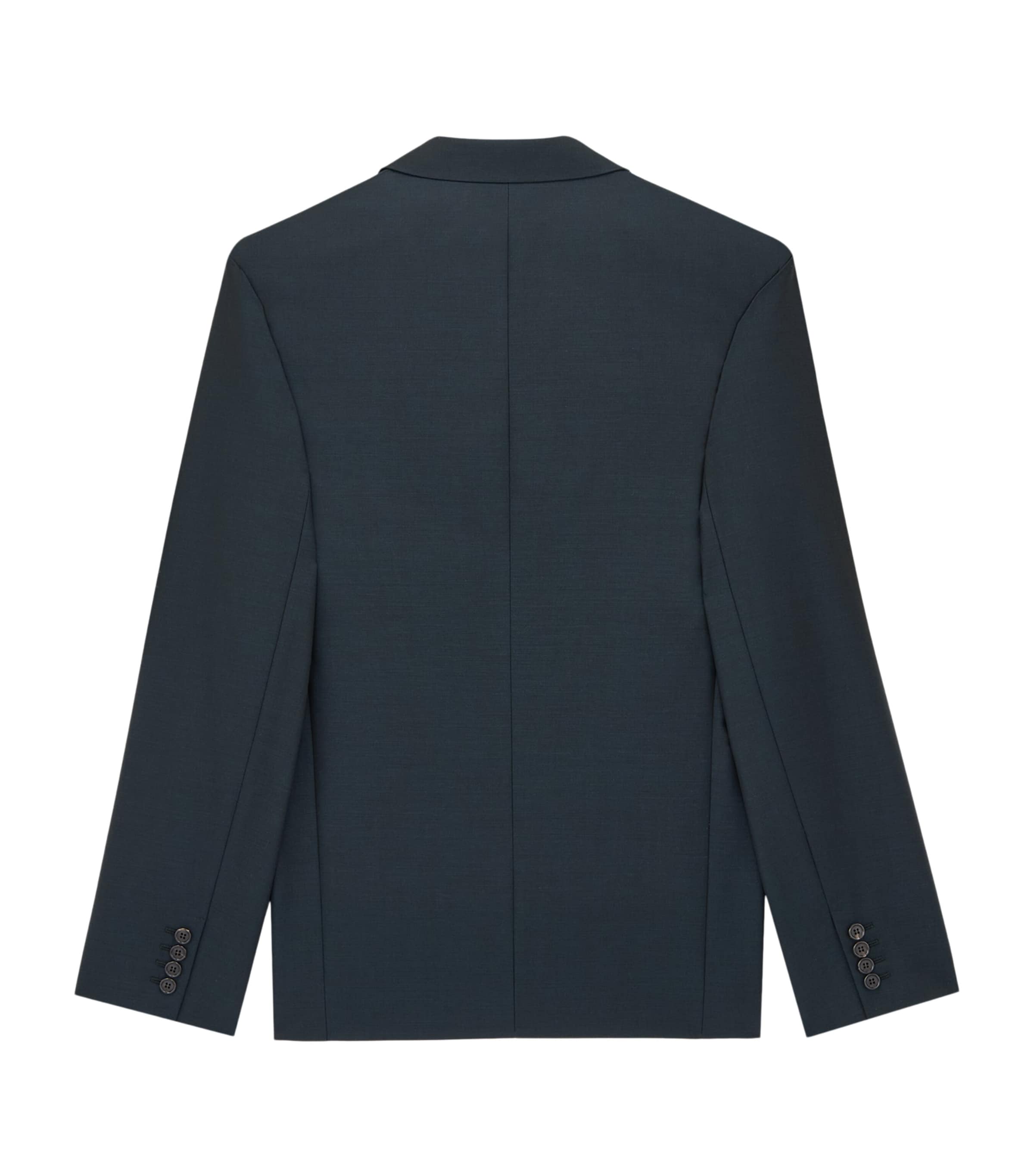 Saint Laurent Mens Wool-Mohair Single-Breasted Blazer Image 2