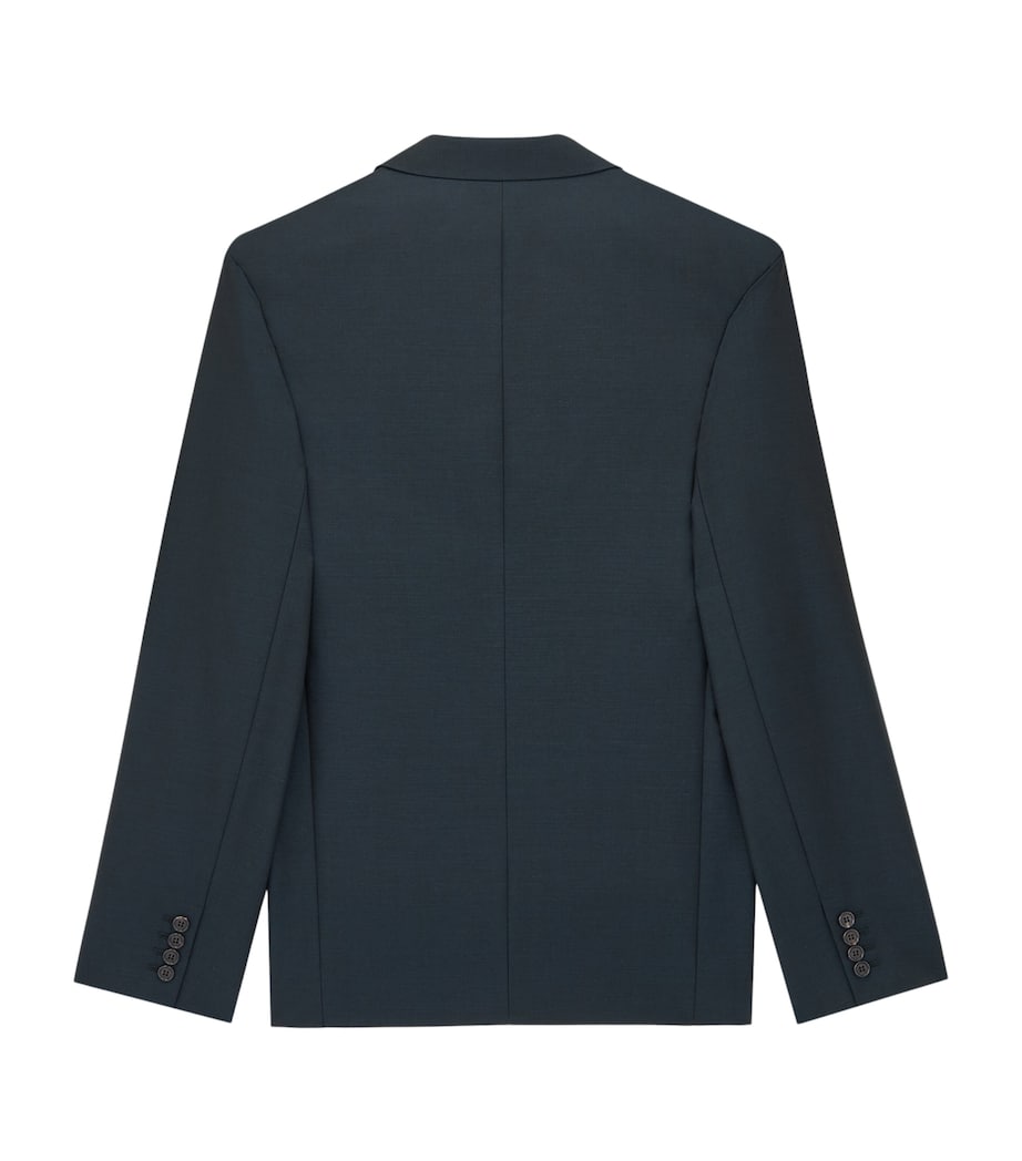 Saint Laurent Mens Wool-Mohair Single-Breasted Blazer Image 2