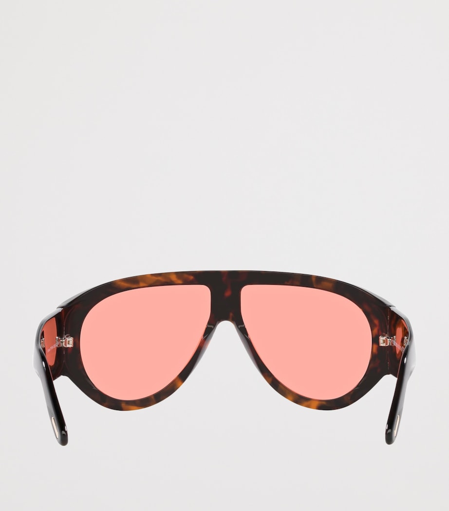 TOM FORD Tortoiseshell Bronson Aviator Sunglasses Image 4